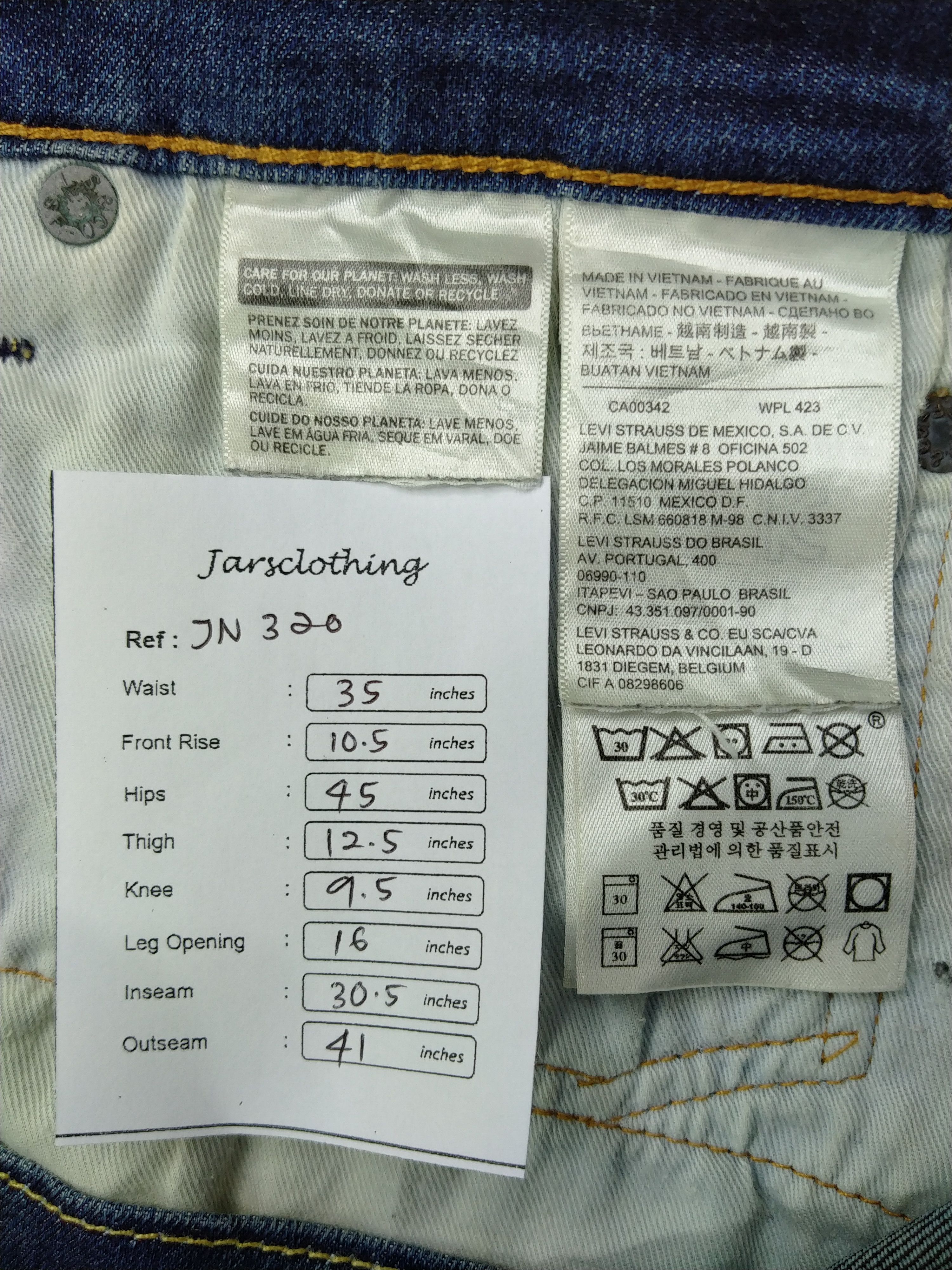 Levi's Levi's 502 Distressed 35x30.5 Denim -JN320 Size US 35 - 9 Thumbnail