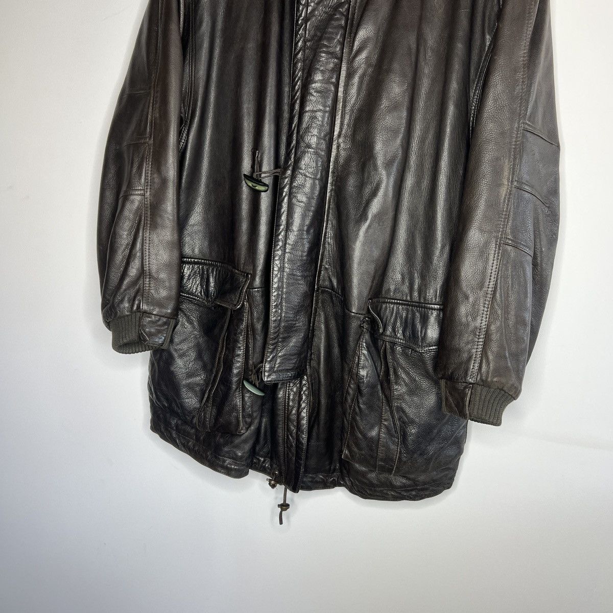 Hugo Boss Vintage 90s y2k Hugo Boss Leather Jacket Coat Calfskin Sz 52 Size US L / EU 52-54 / 3 - 5 Thumbnail