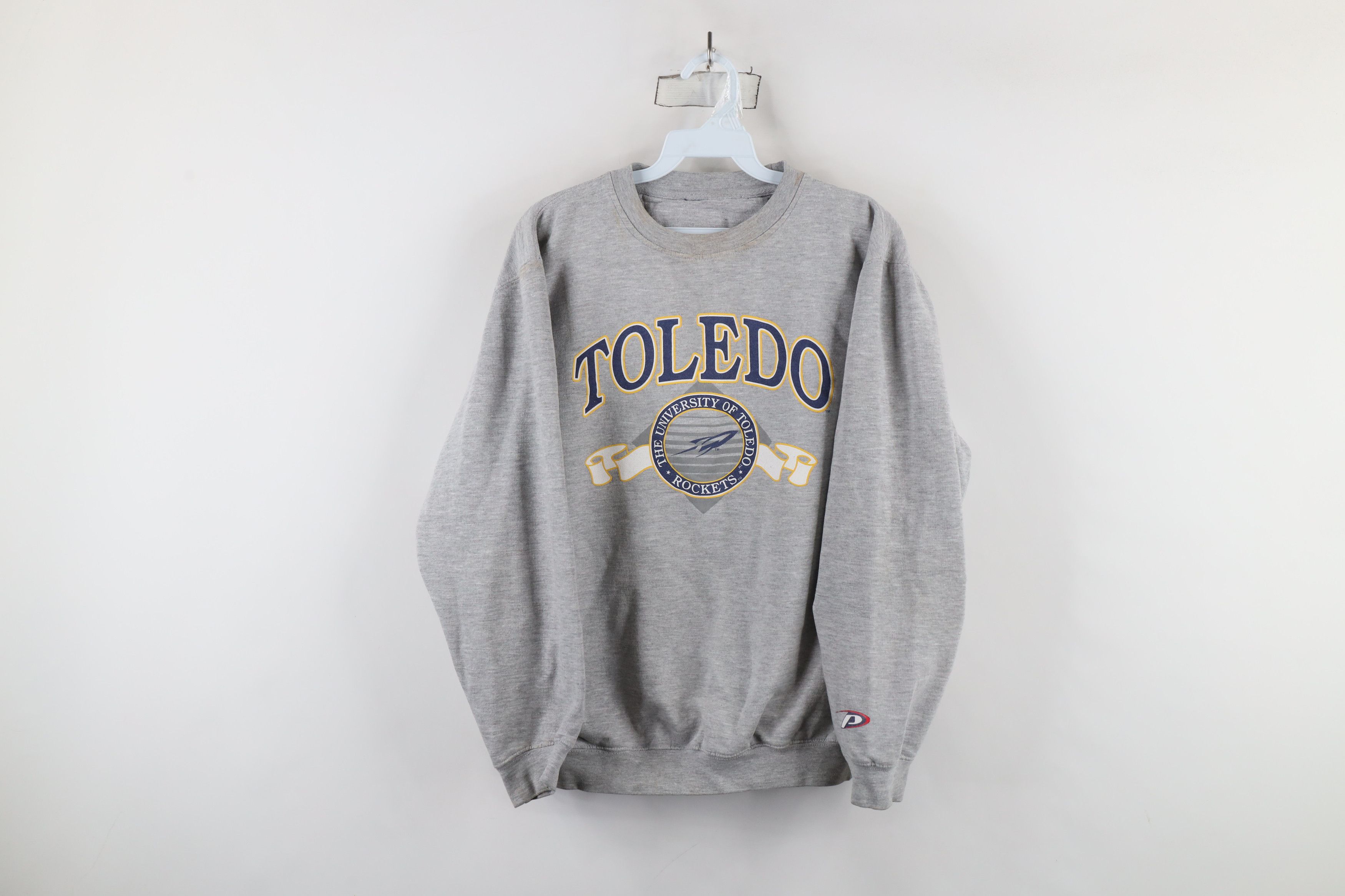 Vintage Vintage 90s University of Toledo Crewneck Sweatshirt Gray Size US M / EU 48-50 / 2 - 1 Thumbnail