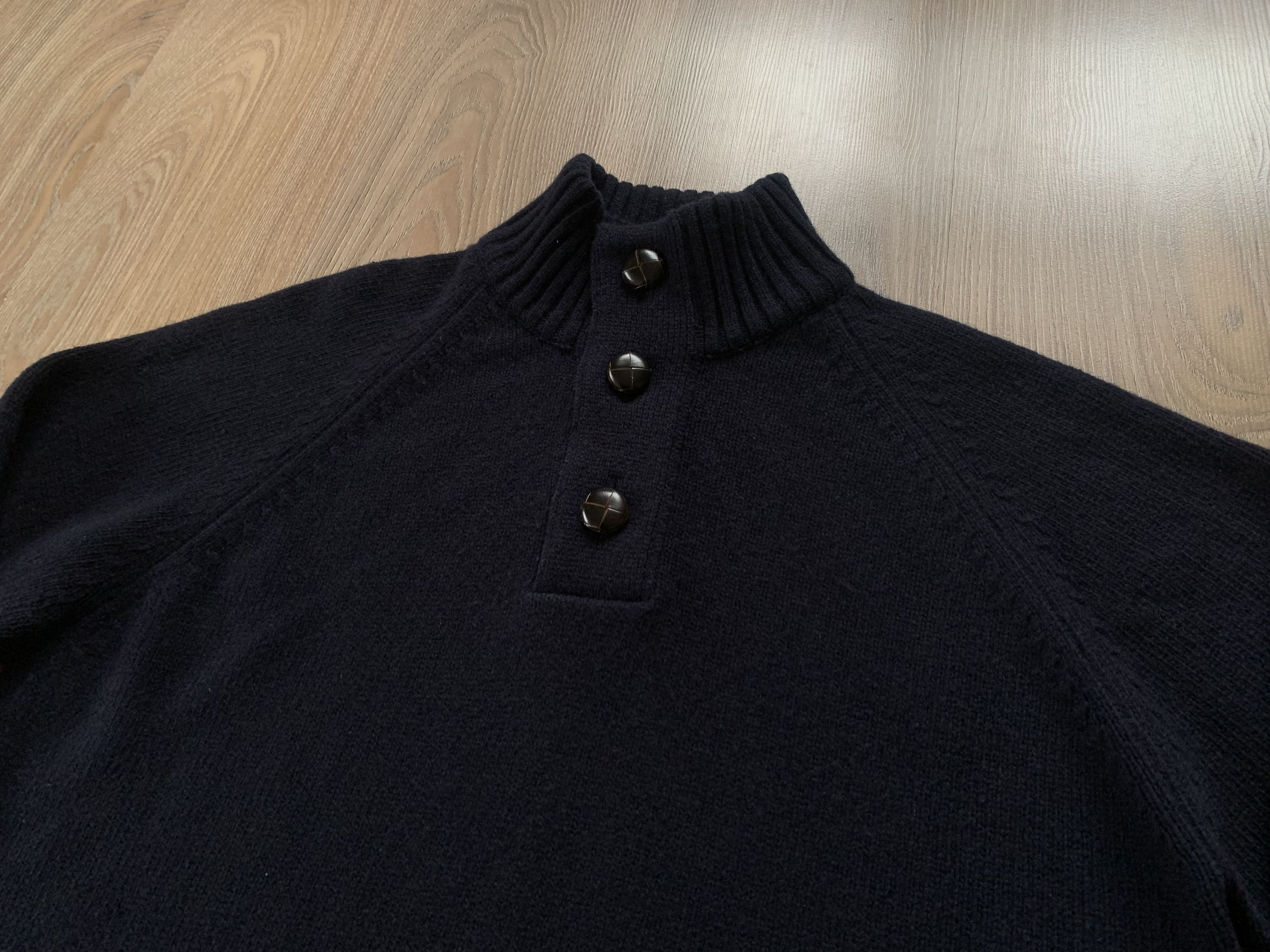Barbour Barbour Essential Chunky Half Button Wool Knit Sweater Size US L / EU 52-54 / 3 - 4 Thumbnail
