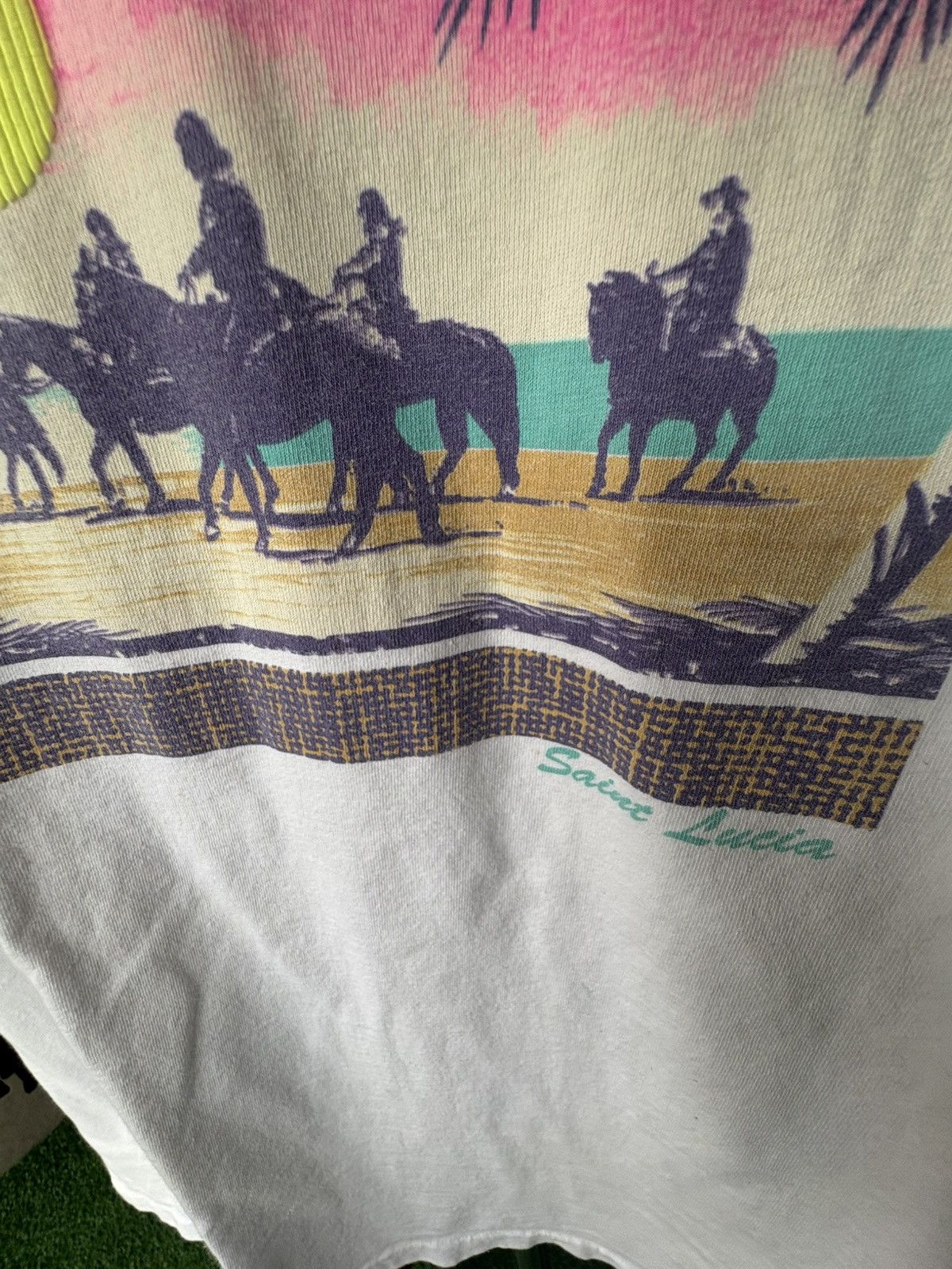 Other 1990's Saint Lucia Horse T-Shirt Size US XL / EU 56 / 4 - 4 Thumbnail
