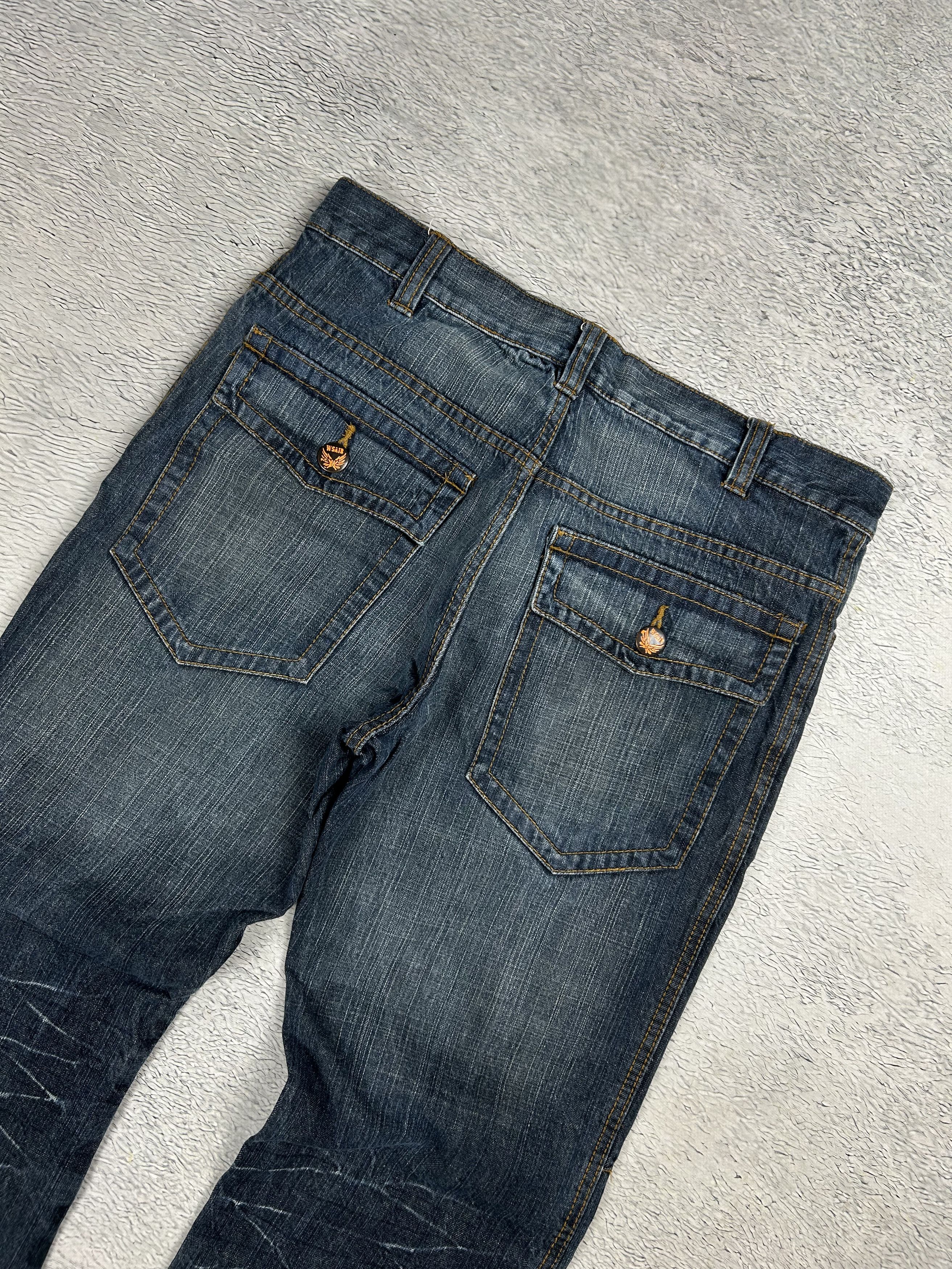 Japanese Brand Vintage Jeans Double Knee Drill True Religion Style Y2k Size US 33 - 2 Thumbnail