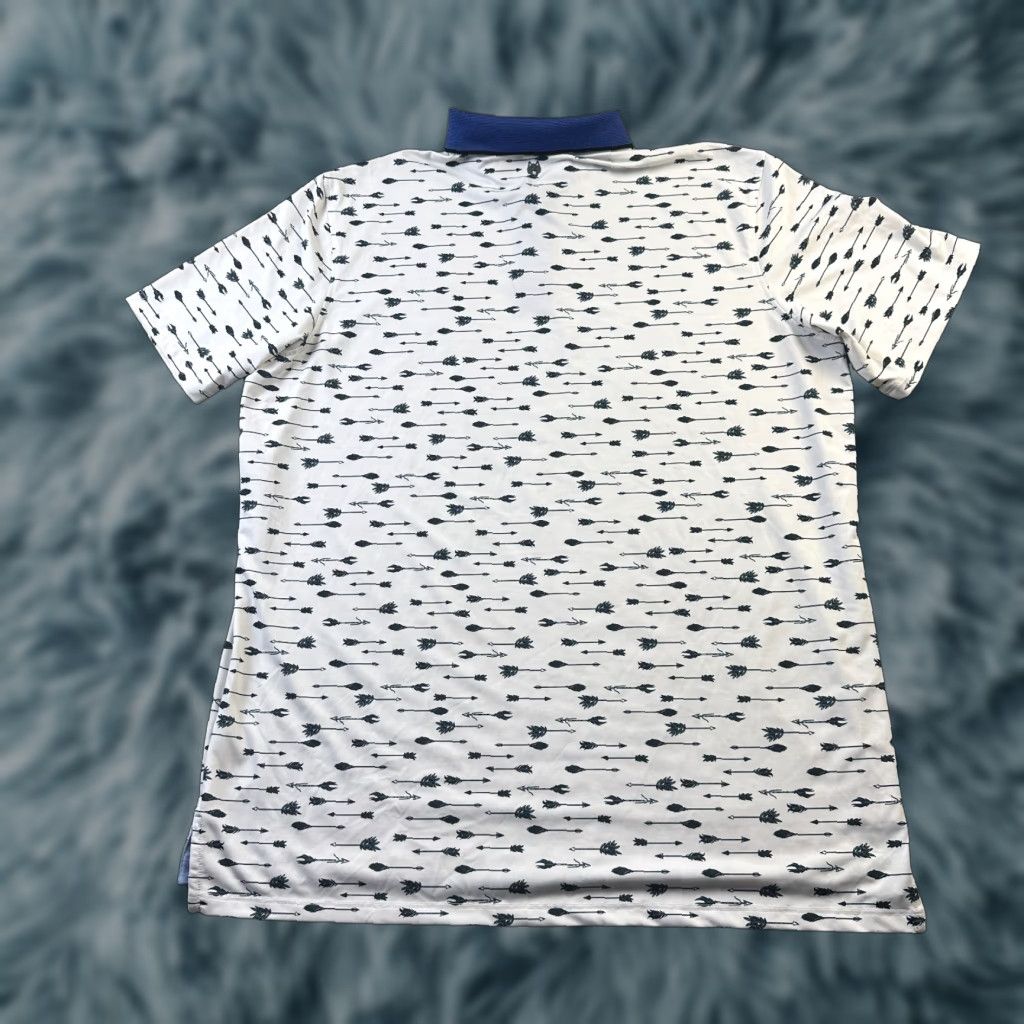 Vintage Greyson Polo Shirt Mens XL White Logo Golf Performance All Over Print Shirt Short Sleeve Button Collar Classic Size US XL / EU 56 / 4 - 1 Thumbnail