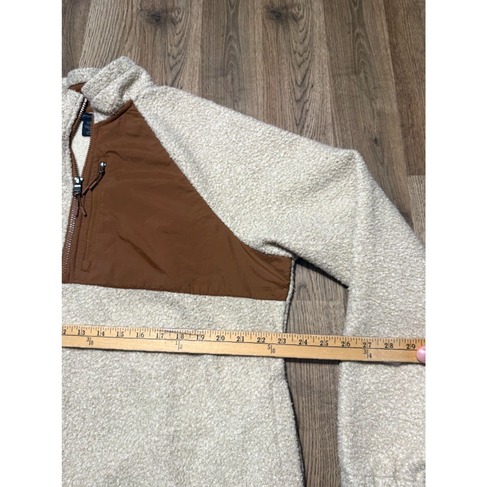 Vintage North End Sweater Women's XL Brown Tan Quarter Zipper Fleece Pullover Knit Shirt Mens? Size XL / US 12-14 / IT 48-50 - 6 Thumbnail