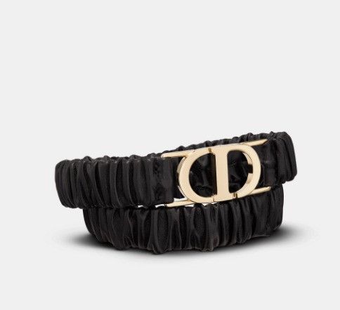 Dior o1w1db11024 Size: OS / Montaigne Stretch Belt in Black Size ONE SIZE - 1 Thumbnail