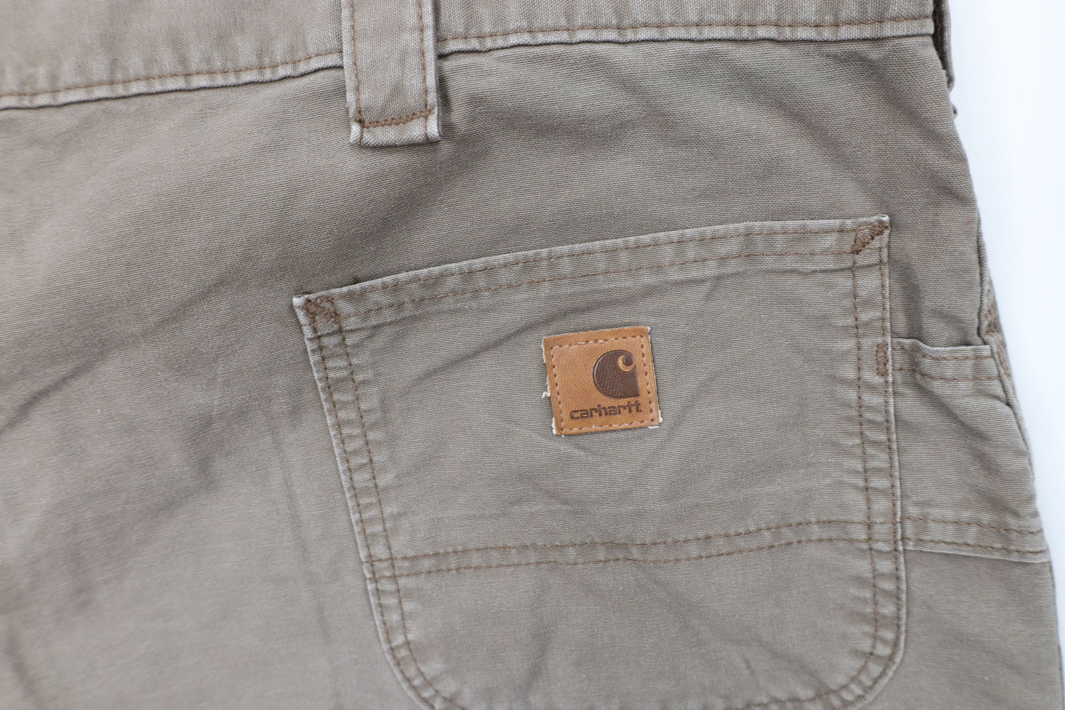 Carhartt Vintage Carhartt Relaxed Dungaree Shorts Light Brown Cotton Size US 44 / EU 60 - 13 Thumbnail