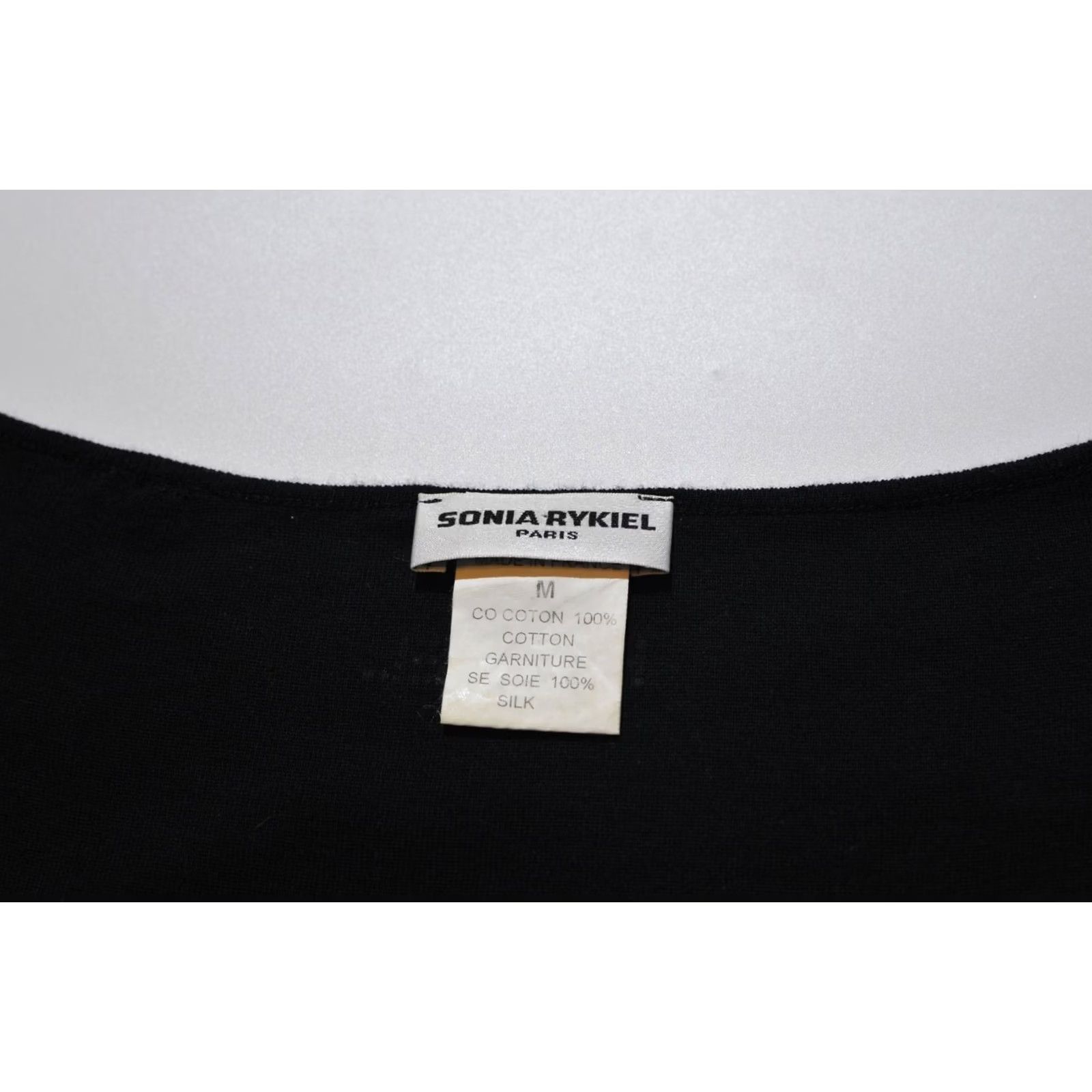 Vintage Wmns Sonia Rykiel Paris Designer Cotton Shirt Top Glitter Back Logo Size M Ladies Shirt Black ≈ Mens? Size M / US 6-8 / IT 42-44 - 4 Thumbnail