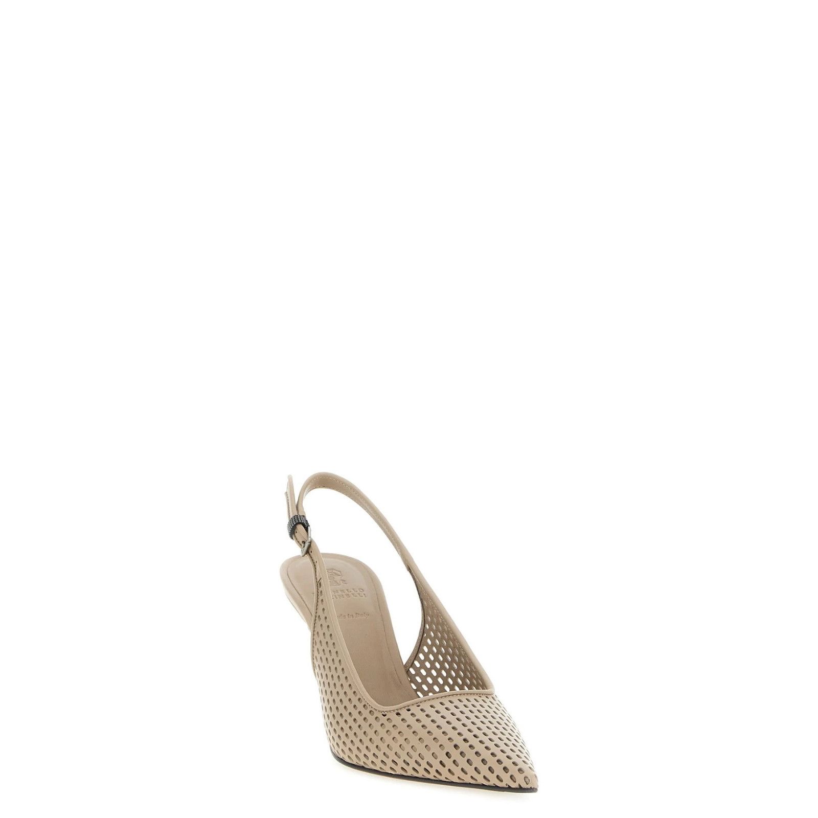 Brunello Cucinelli BRUNELLO CUCINELLI $1600 Buff Net Slingback Pumps New & Auth Size US 9 / IT 39 - 2 Thumbnail