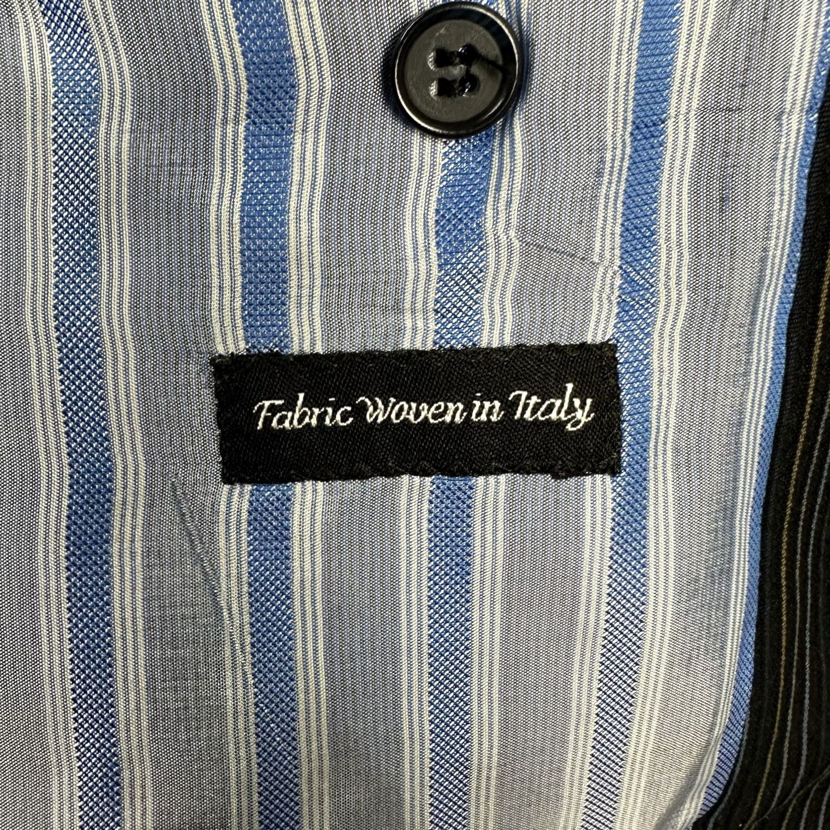 Jack Victor Jack Victor Prossimo Wool Black Striped Grovewood SPJ Blazer Sport Jacket 42L - Used Mens Size 42R - 5 Thumbnail