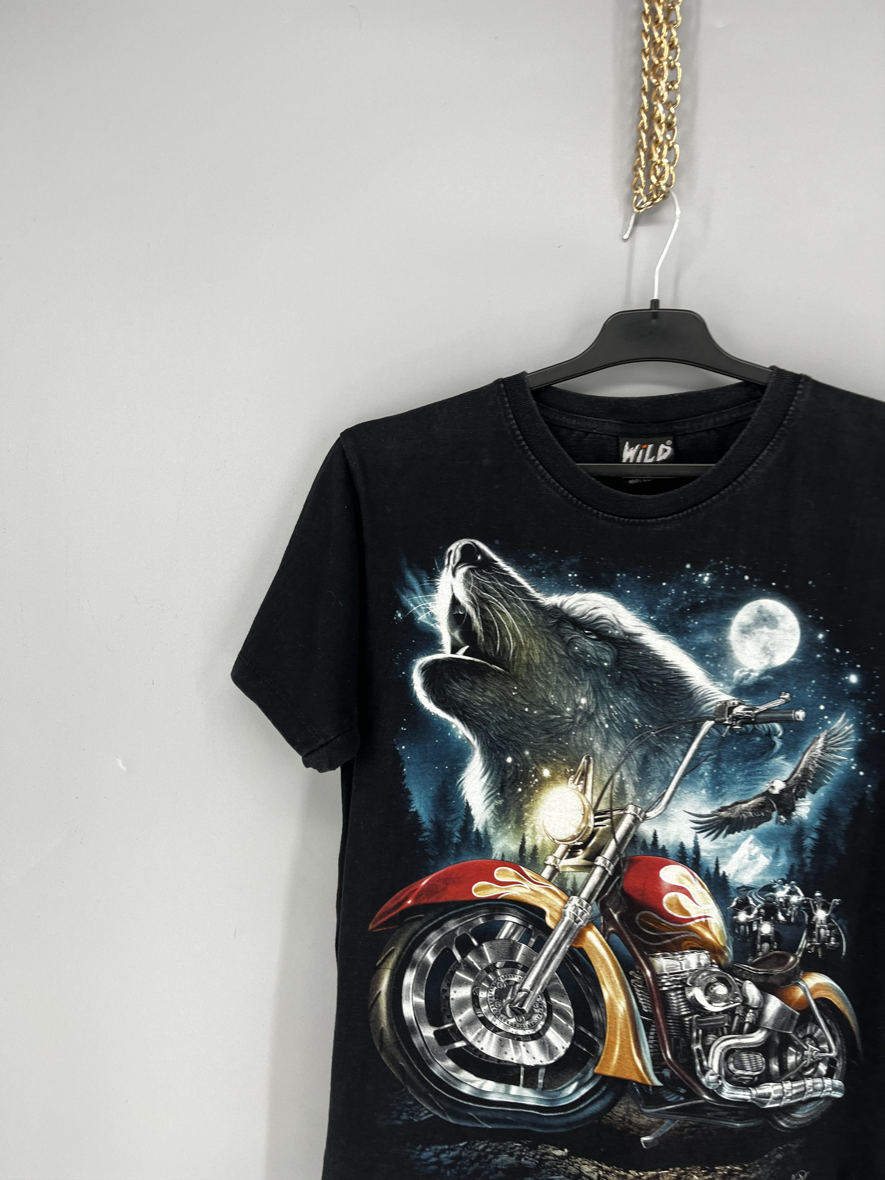 Vintage Eagle Biker Native Indian Motorbike Front & Back Print Size US M / EU 48-50 / 2 - 4 Thumbnail