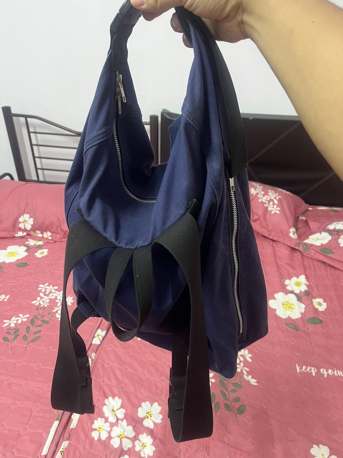 Margaret Howell MHL Margaret Howell 2 Way Rucksack Navy Canvas Size ONE SIZE - 13 Thumbnail