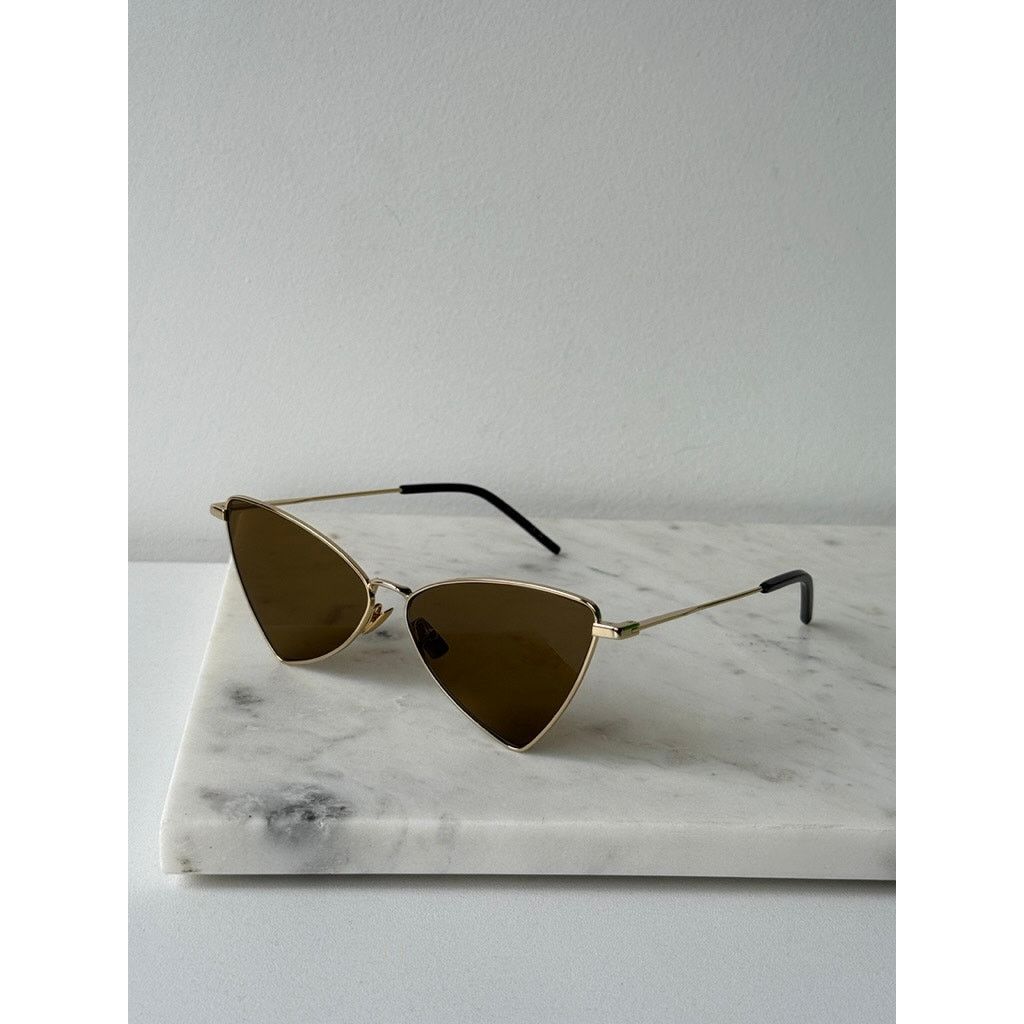 Saint Laurent Paris NEW Saint Laurent SL303 Jerry Sunglasses in Gold Brown Size ONE SIZE - 6 Thumbnail