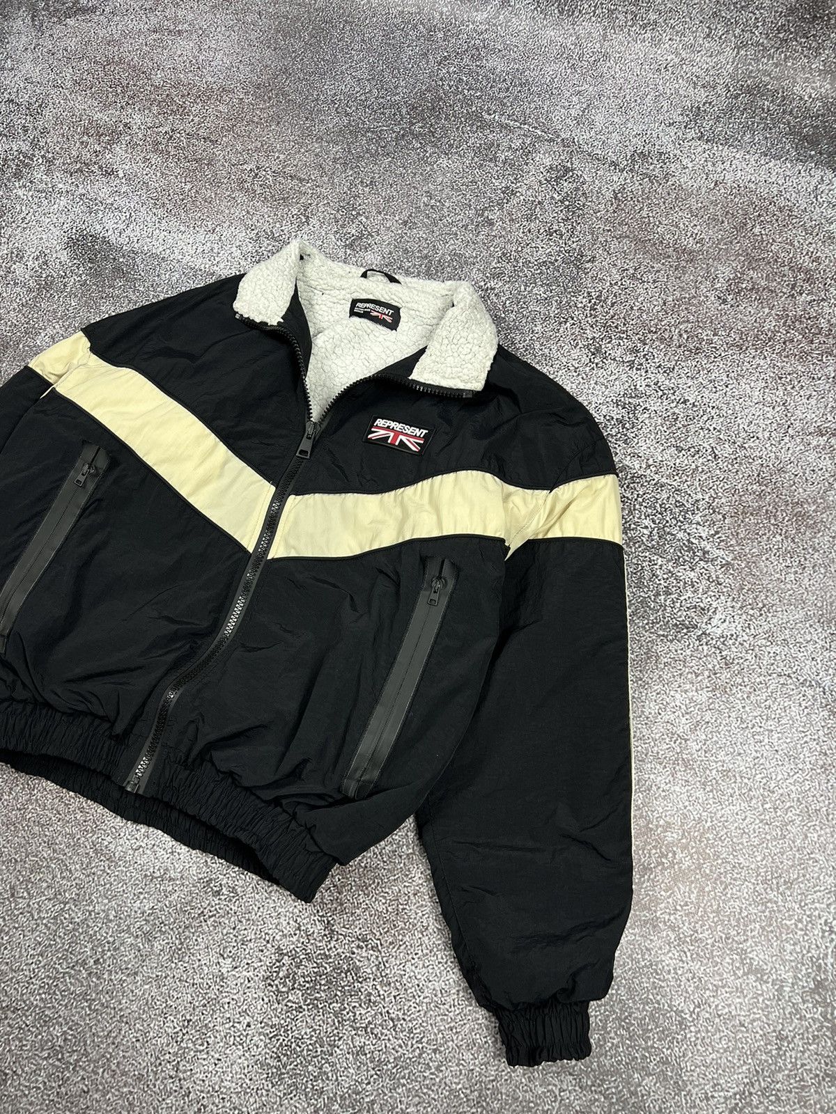 Represent Clo. Represent Shell Sherpa Nylon Black Bomber Jacket Size US M / EU 48-50 / 2 - 3 Thumbnail