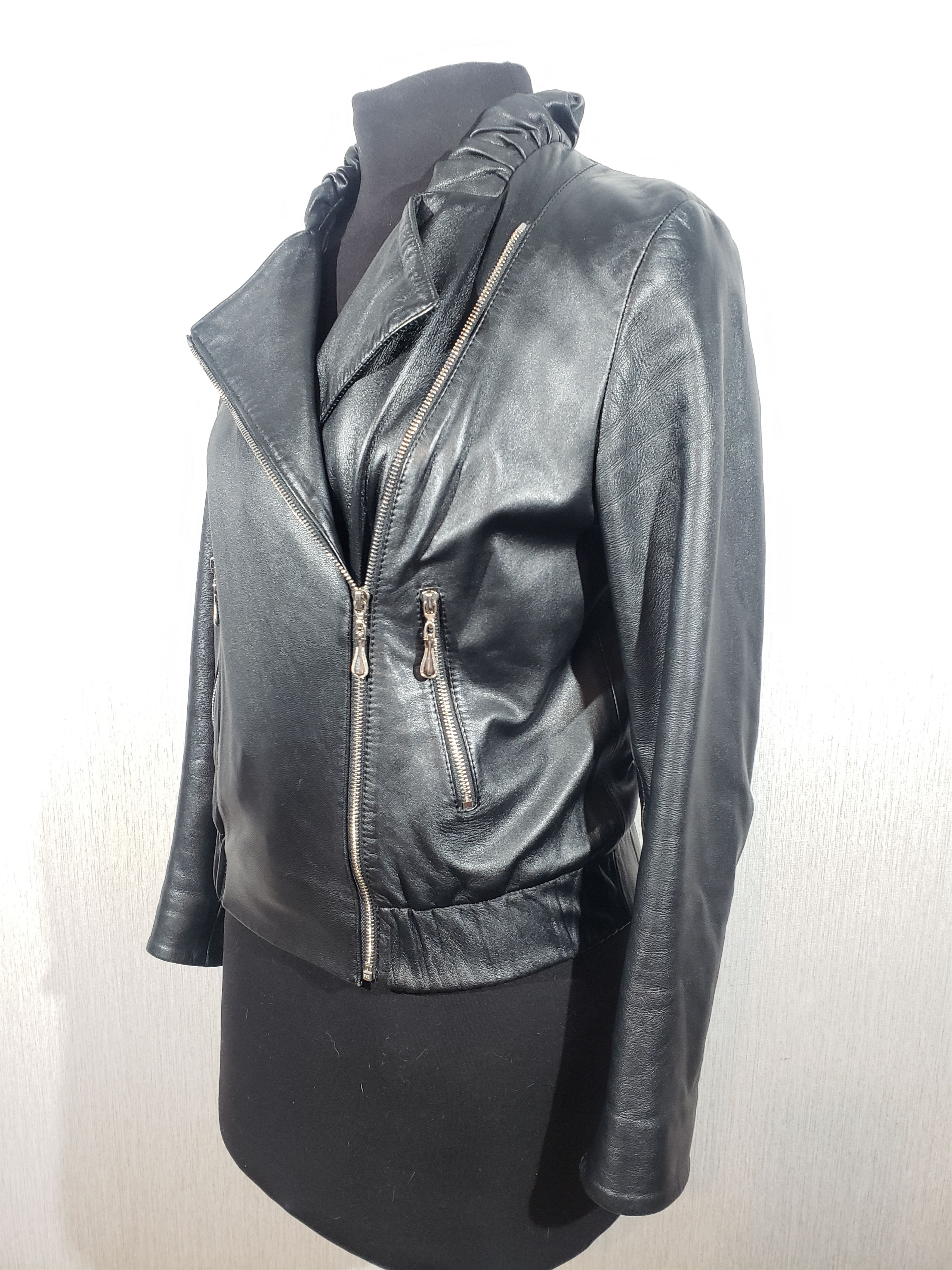Other Cute women's leather jacket with a metal zipper. Size L / US 10 / IT 46 - 3 Thumbnail