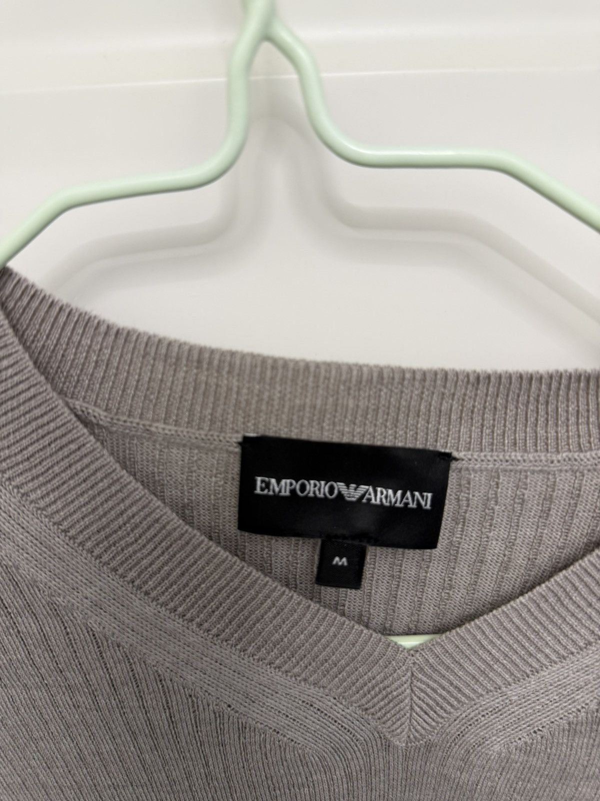 Emporio Armani Emporio Armani V neck sweater dior prada balenciaga Size US M / EU 48-50 / 2 - 2 Thumbnail