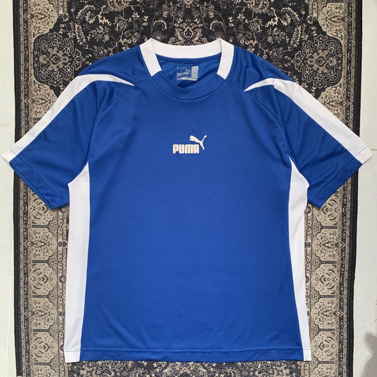 Puma × Vintage Vintage Y2K Puma Center Logo Football Jersey Size US L / EU 52-54 / 3 - 1 Thumbnail