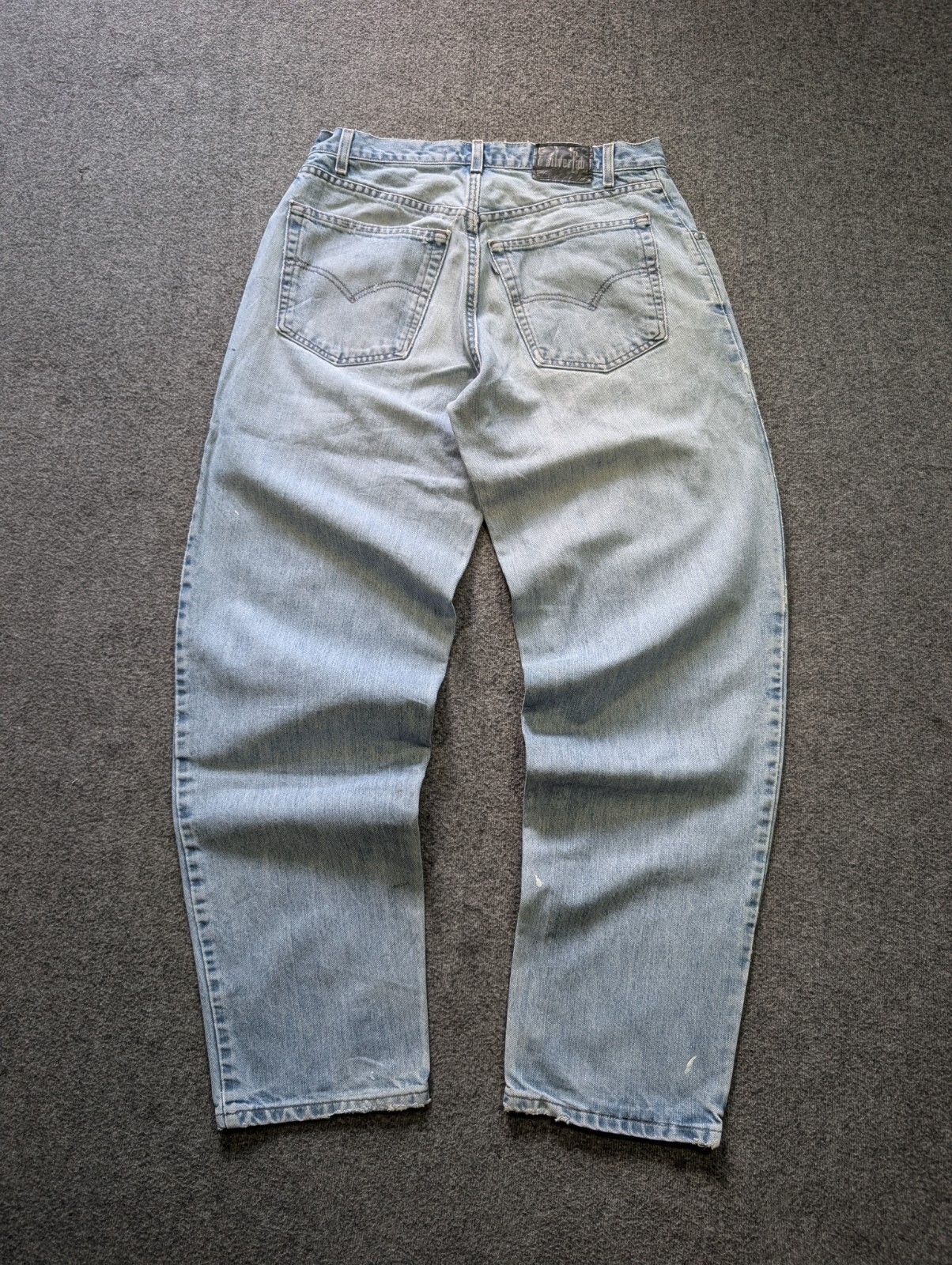 Levi's Levis Silvertab 33x34 loose Blue Wash 90s paint splatter Size US 33 - 12 Thumbnail
