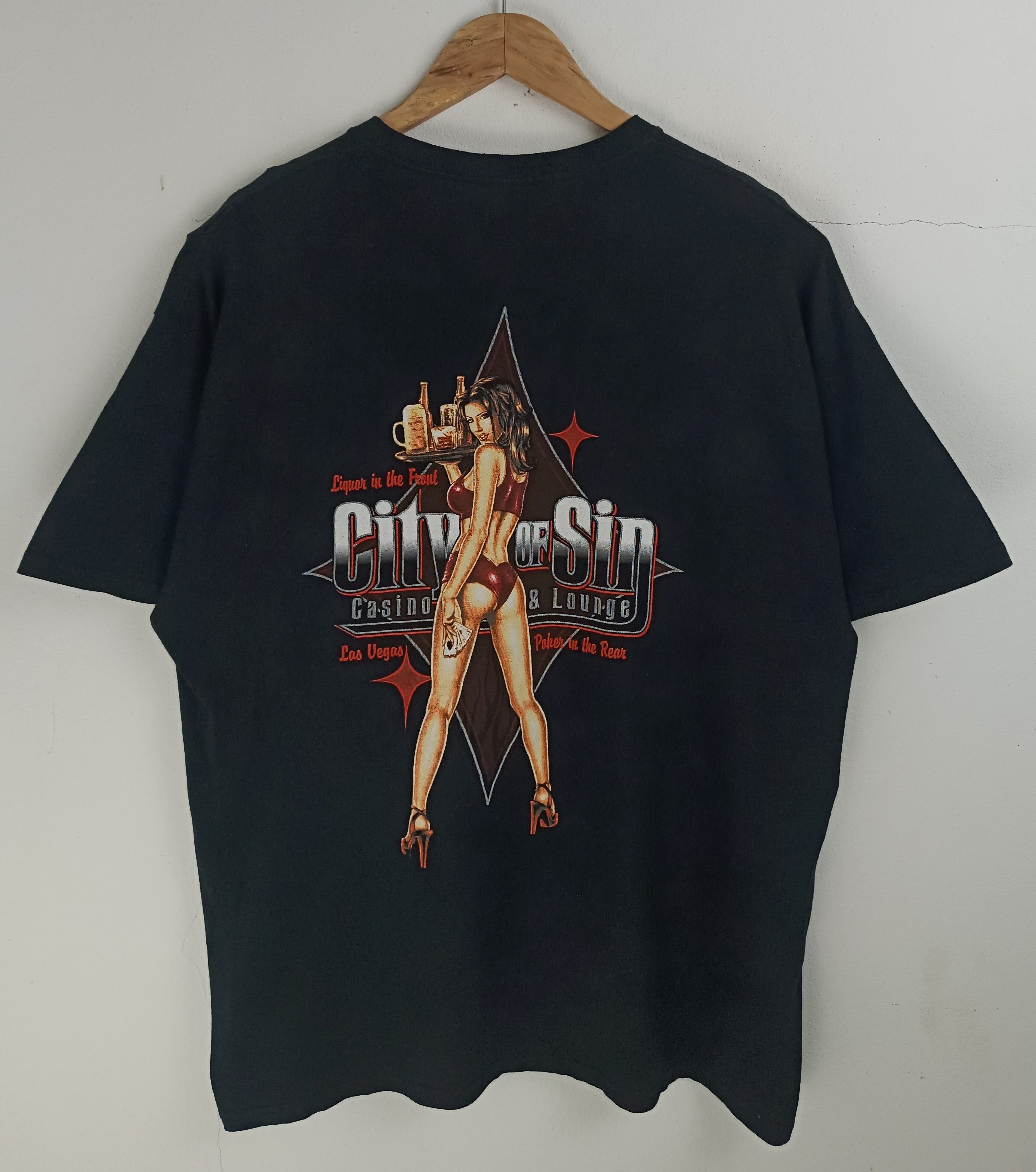 Other VINTAGE CITY OF SIN CASINO SEXY HUMOR RARE VEGAS GAME TEE Size US XL / EU 56 / 4 - 3 Thumbnail