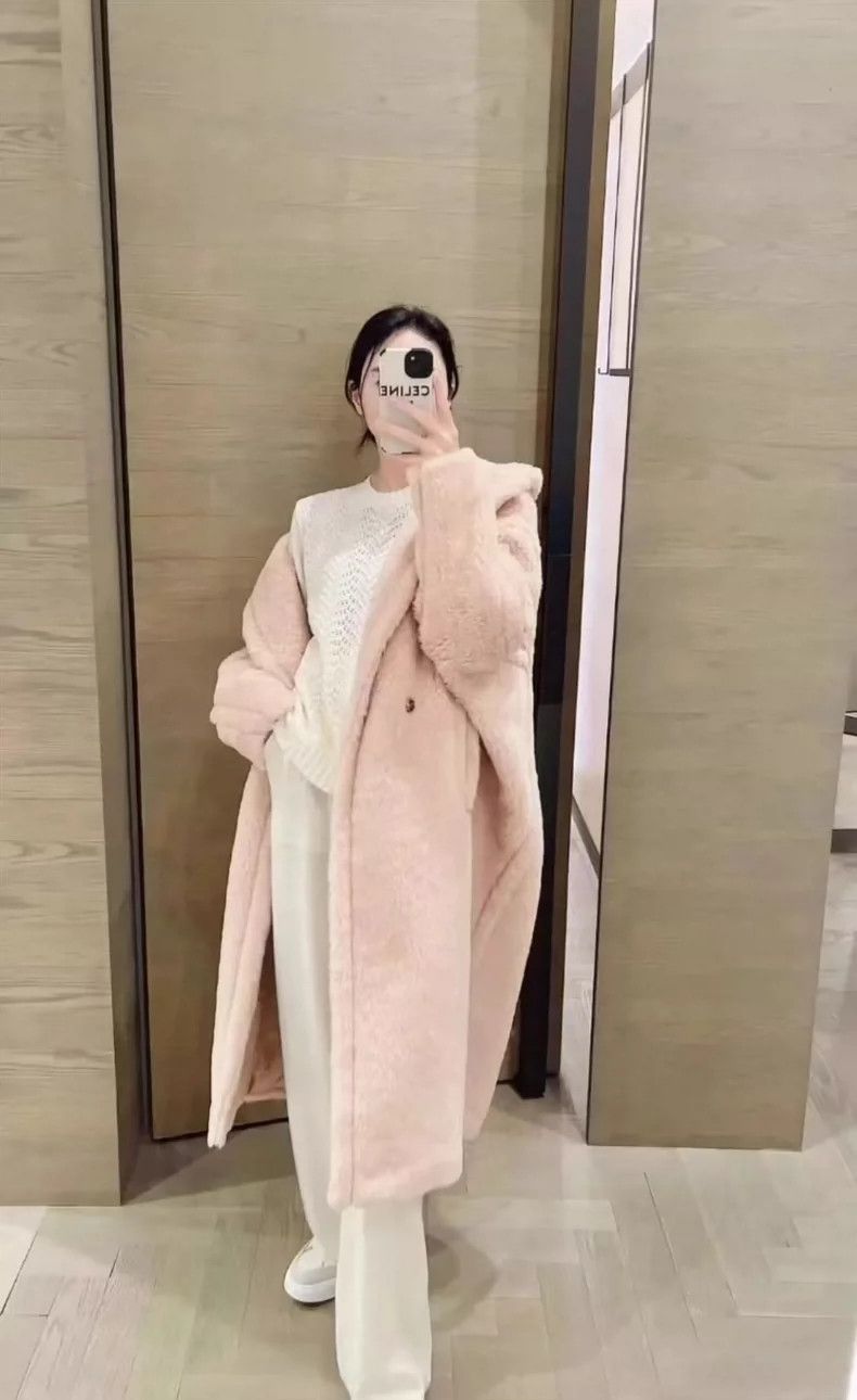 Max Mara Max Mara Teddy Bear Coat Jacket Classic Doll Pink Size XS / US 0-2 / IT 36-38 - 7 Thumbnail