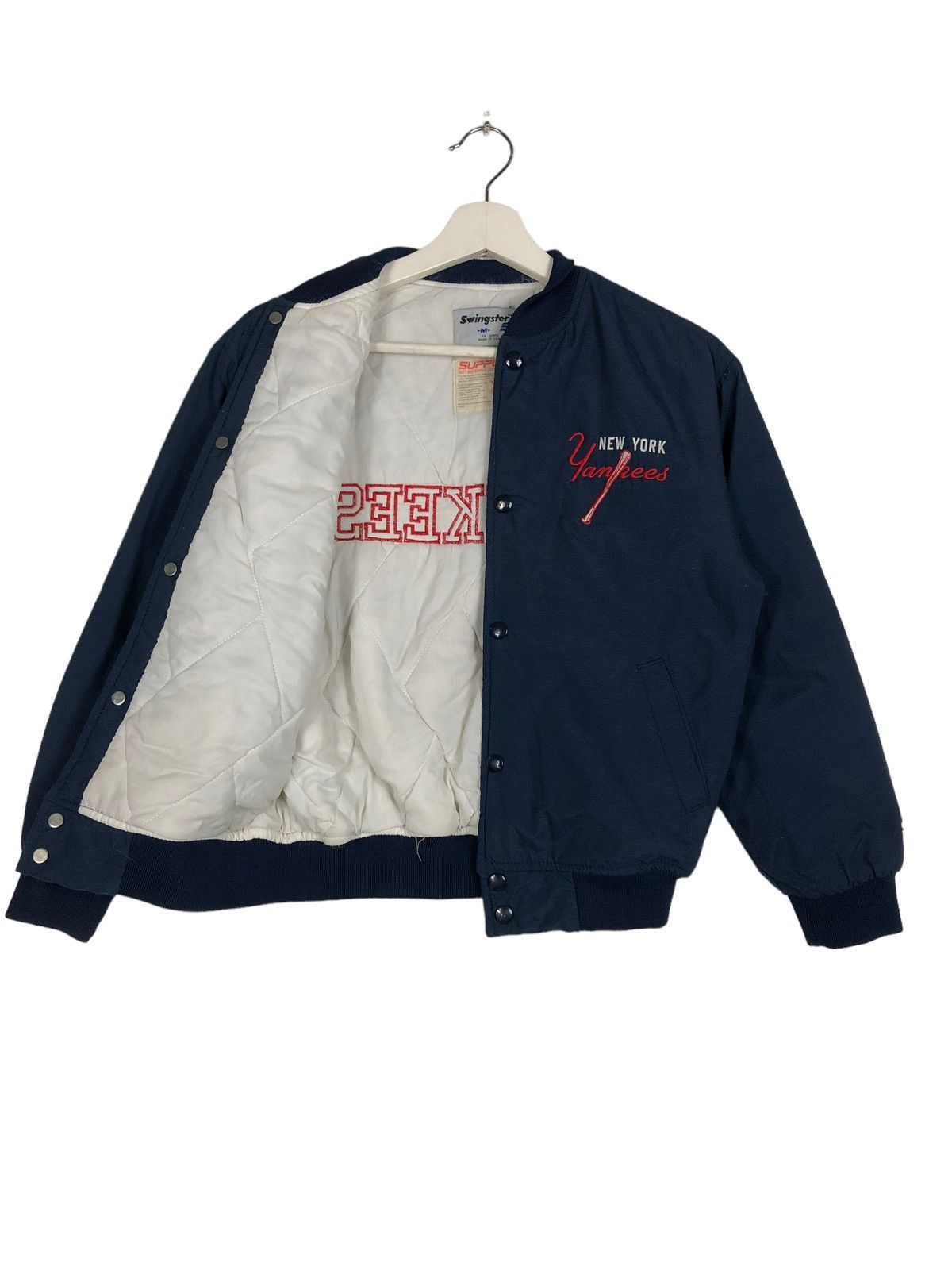 New York Yankees × Vintage 🔥 VINTAGE NEW YORK YANKEES BOMBER JACKET MADE IN USA Size US XXS / EU 40 - 9 Thumbnail