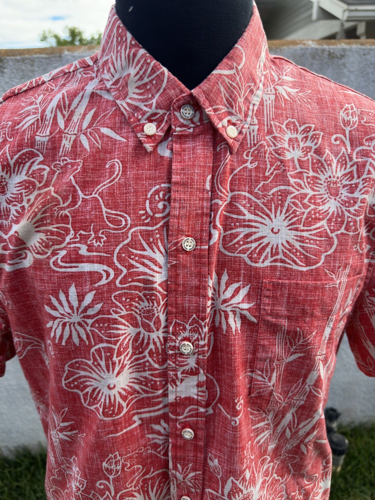 Reyn Spooner Reyn Spooner Red Tailored Men's Medium Hawaiian Print Size US M / EU 48-50 / 2 - 3 Thumbnail