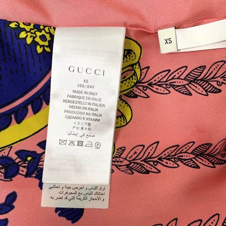 Gucci Gucci Ruffle decorative floral pattern inlaid V-neck wool m Size US XS / EU 42 / 0 - 7 Thumbnail