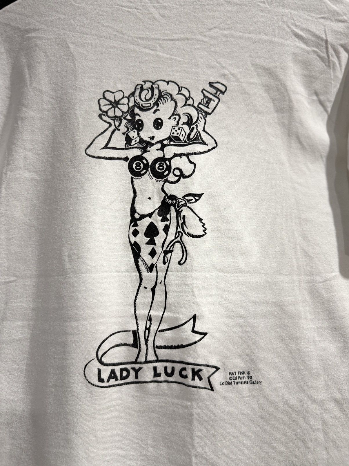 Girl Skateboards Vintage 90s Rat Fink Lady Luck 8 Ball Ed Roth Tee Size US L / EU 52-54 / 3 - 3 Thumbnail