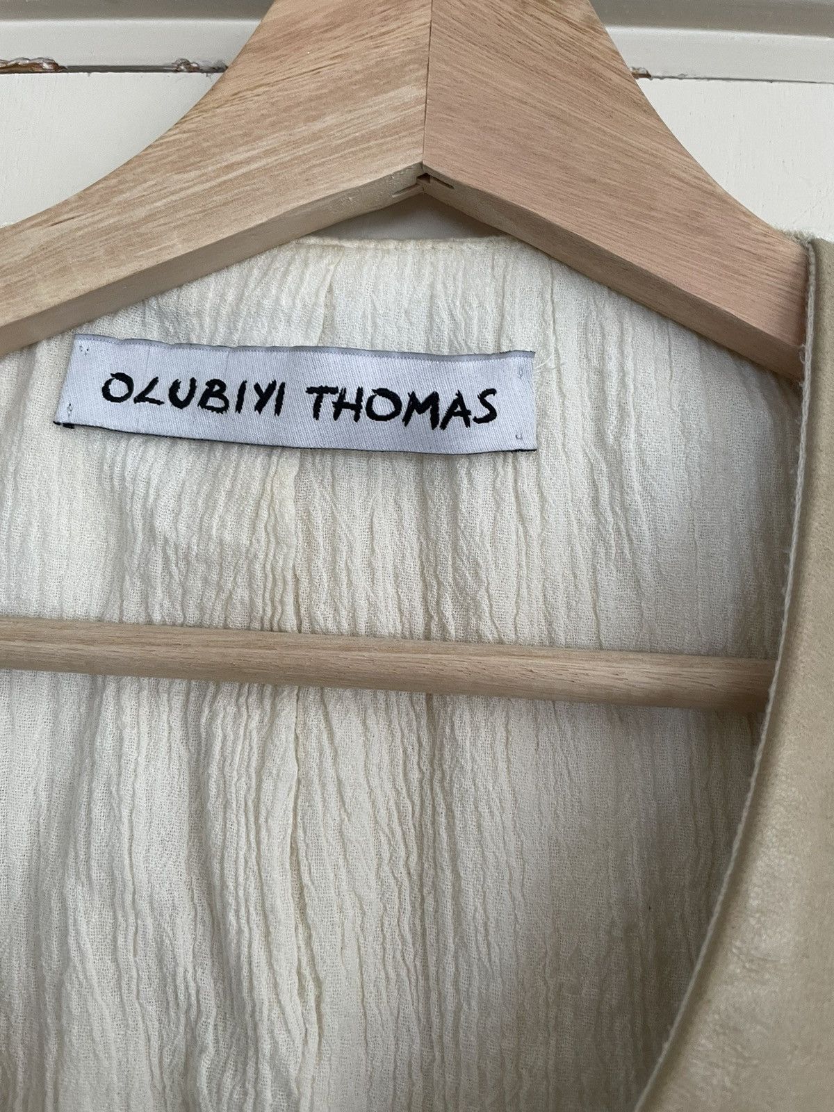 Other Olubiyi Thomas leather waistcoat vest Size 48S - 4 Thumbnail