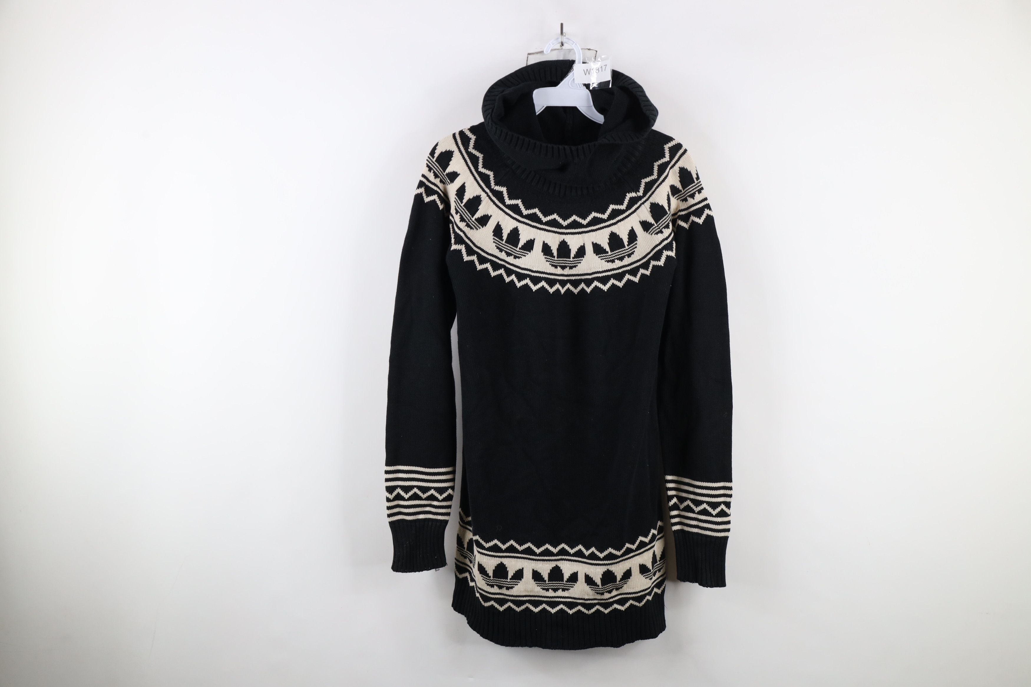 Adidas × Vintage Vintage Y2K Adidas Christmas Trefoil Knit Hoodie Sweater Size M / US 6-8 / IT 42-44 - 1 Thumbnail