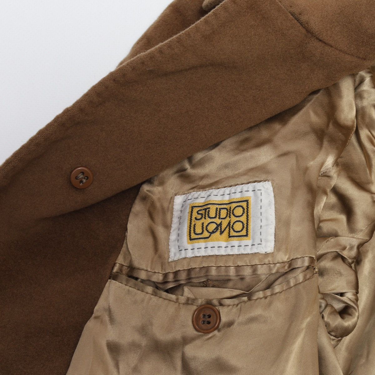 Vintage Ing Loro Piana Vintage Wool Cashmere Beige Coat Size M / US 6-8 / IT 42-44 - 19 Thumbnail