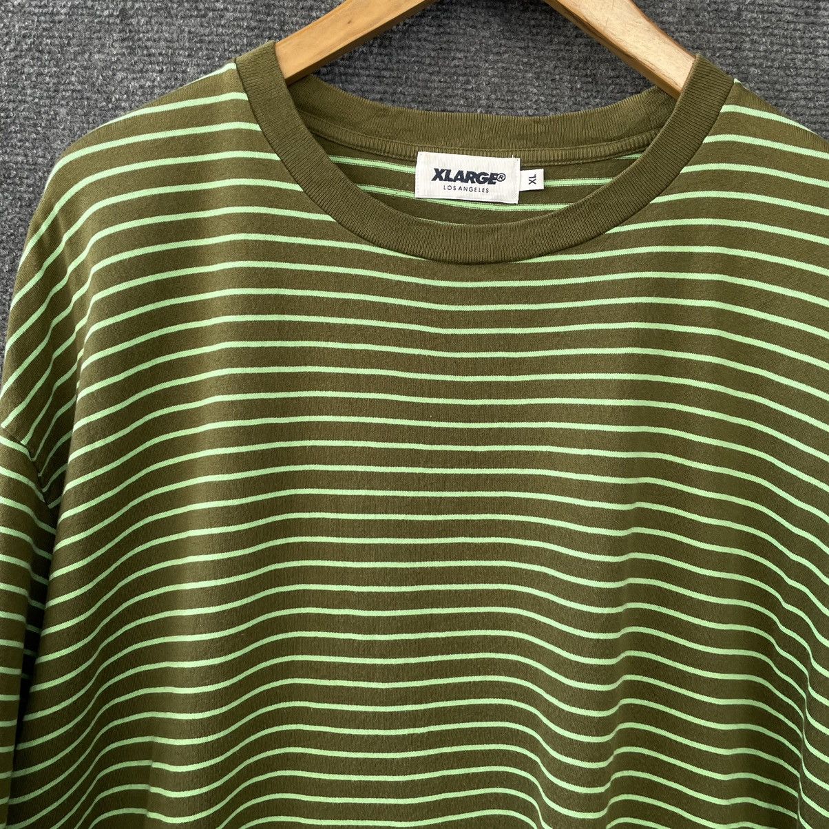 X-LARGE × Xlarge X Large Made in Japan Stripes Skater T Shirt Size US XL / EU 56 / 4 - 2 Thumbnail