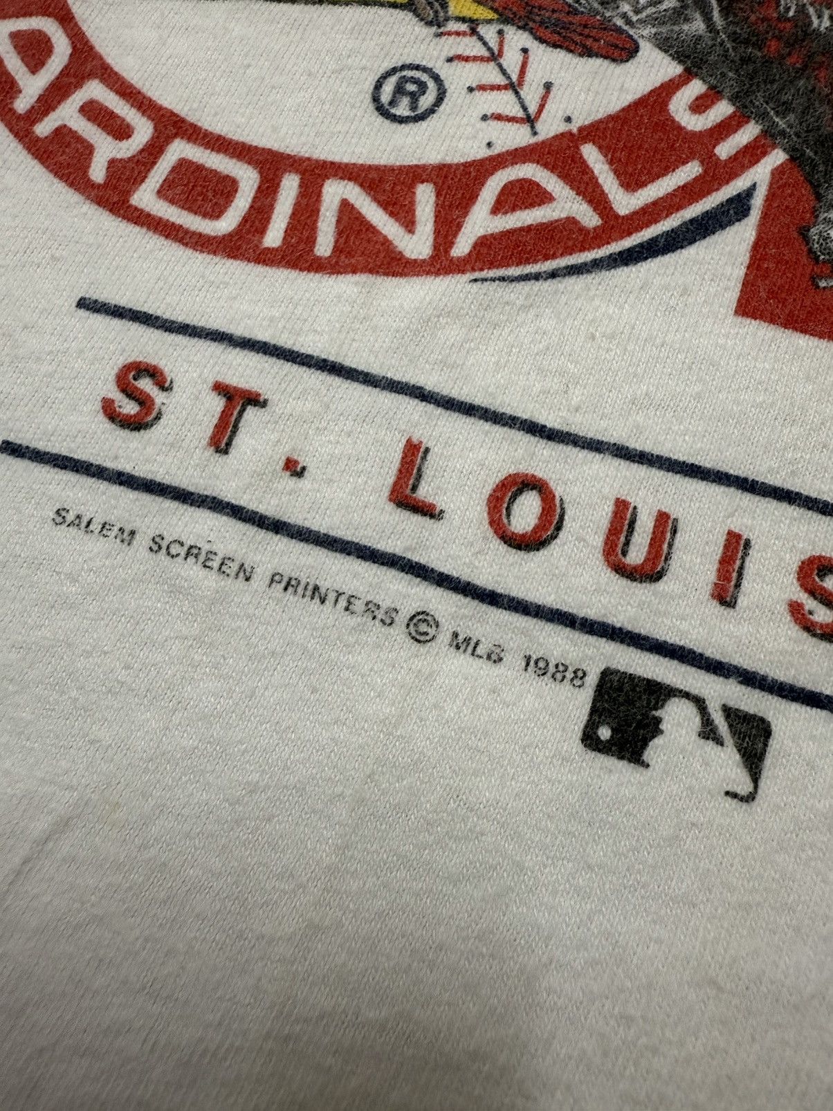 Salem Sportswear Vintage 1988 0zzie The Wizard Smith st.Louis Cardinal Tshirt Size US L / EU 52-54 / 3 - 6 Thumbnail