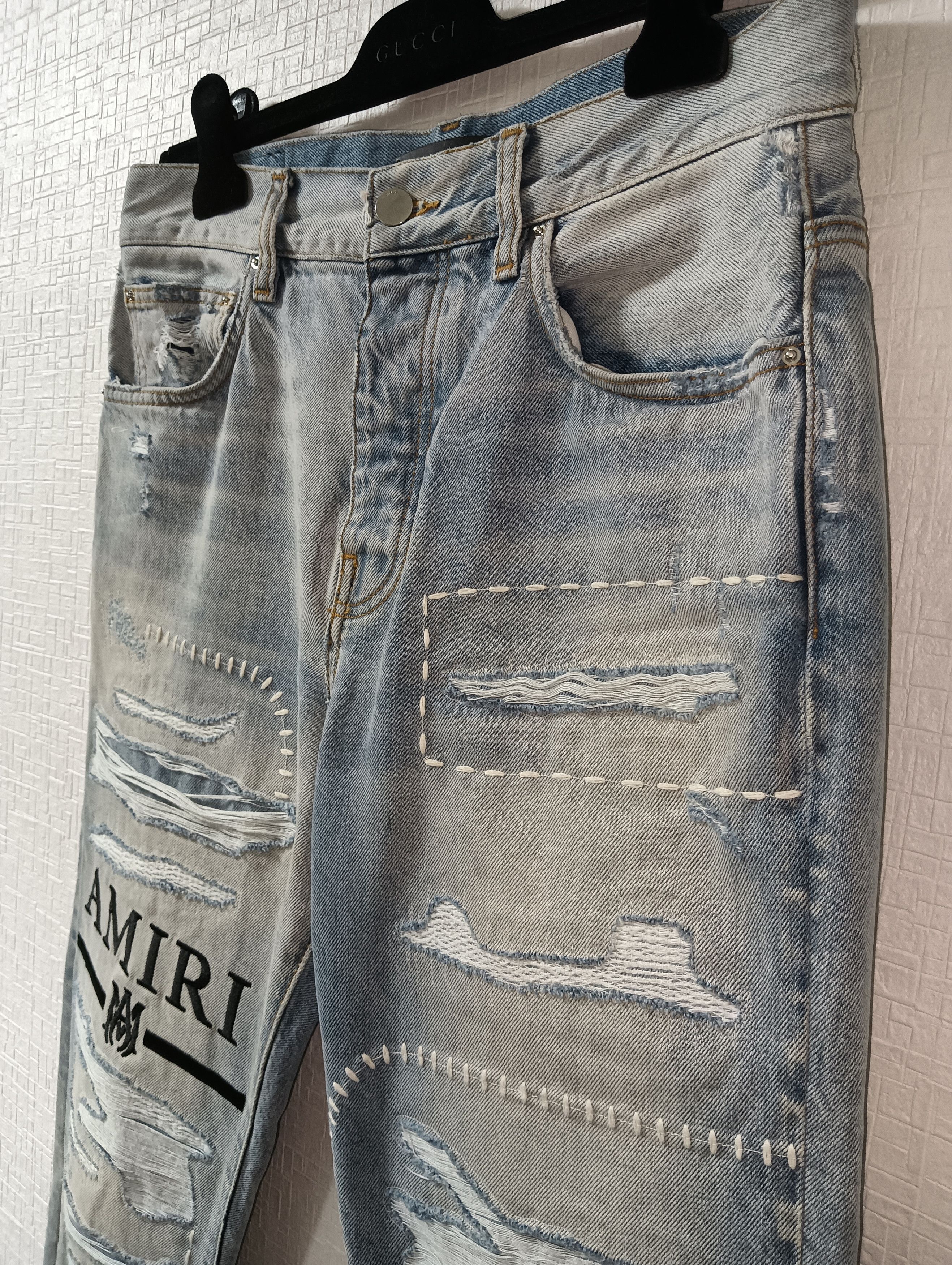 Amiri MA Bar Logo Jeans Size US 32 / EU 48 - 3 Thumbnail