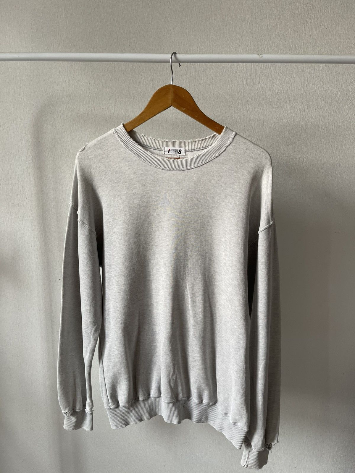 Issey Miyake 80s Issey Miyake I.S Distressed Sweatshirt Size US L / EU 52-54 / 3 - 2 Thumbnail