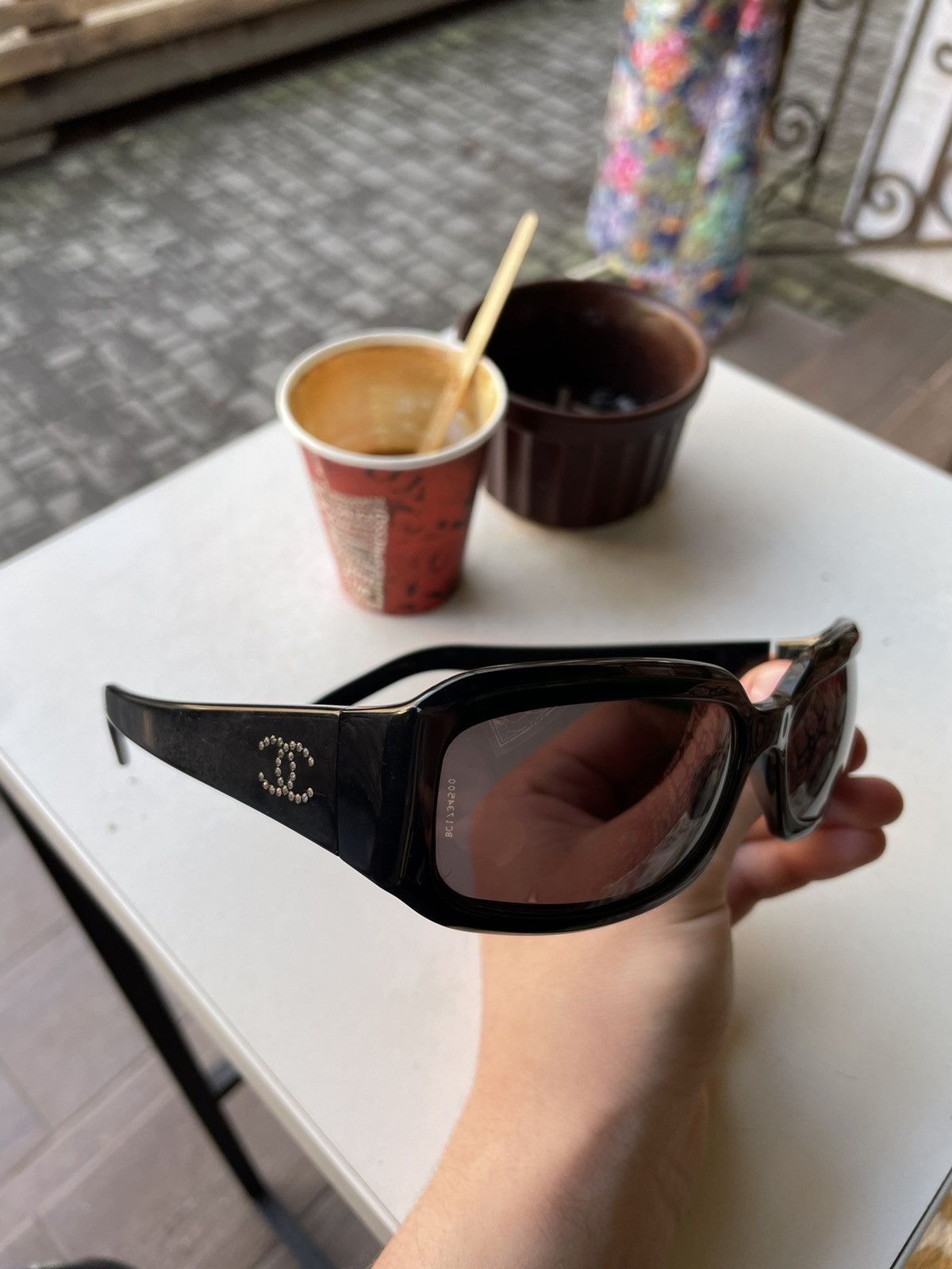 image of Chanel Sunglasses Vintage Y2K in Black, Women's