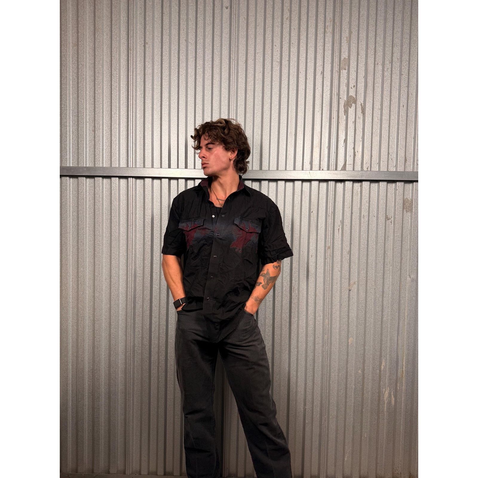 Wrangler Vintage Western Wrangler Buffalo Short Sleeve Pearl Snap Size US L / EU 52-54 / 3 - 2 Thumbnail