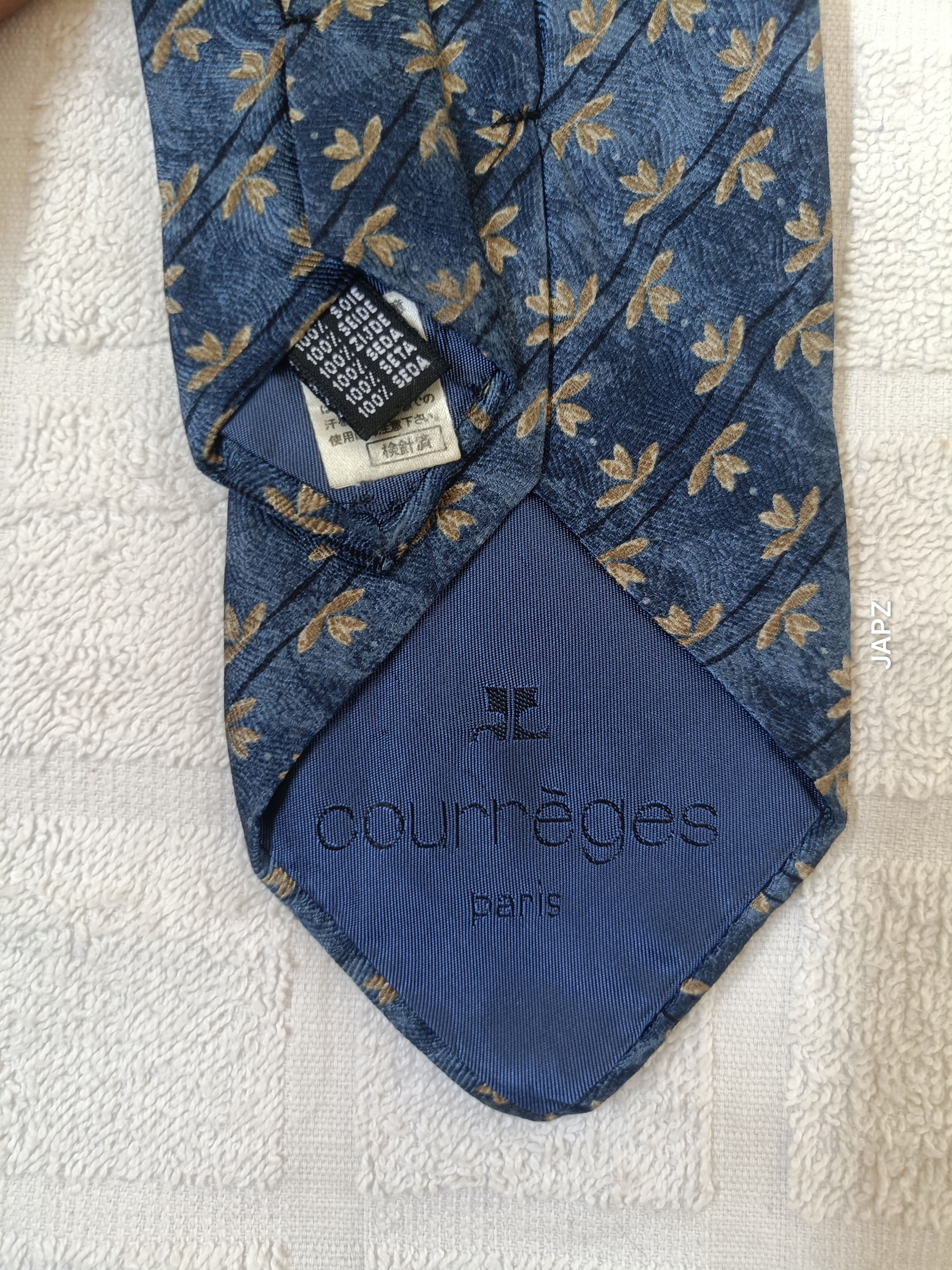 Courreges Vintage courreges jacquard silk tie Size ONE SIZE - 3 Thumbnail