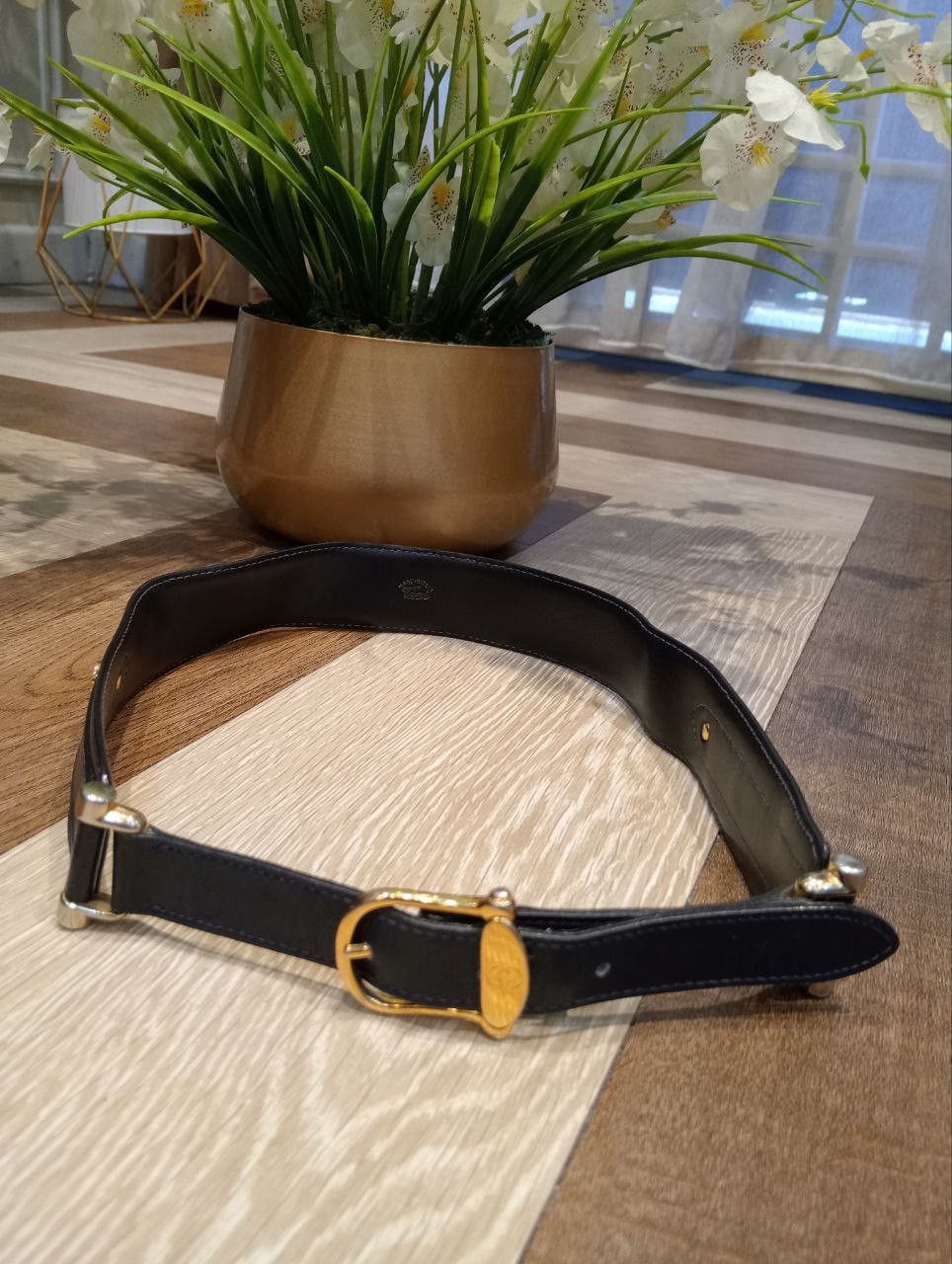 Gucci VINTAGE GUCCI LEATHER BELT WITH GOLD-TONE BUCKLE SIZE 70 Size ONE SIZE - 10 Thumbnail