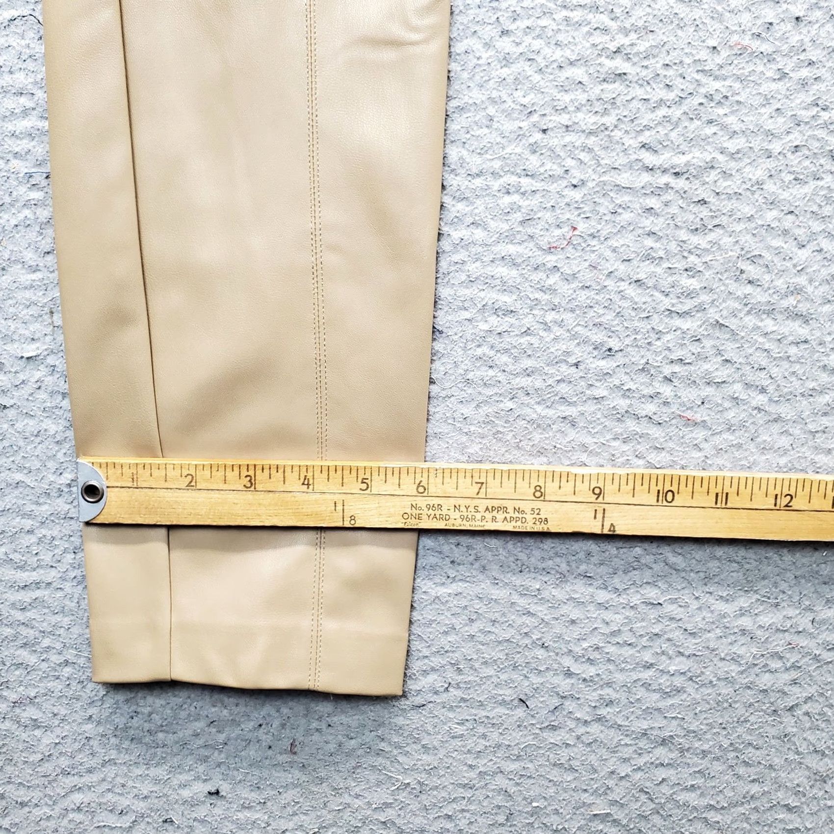 Zara Zara Womens Legging Pants S Brown Faux Leather High Waist Side Zip Skinny Pants Size 28" / US 6 / IT 42 - 5 Thumbnail