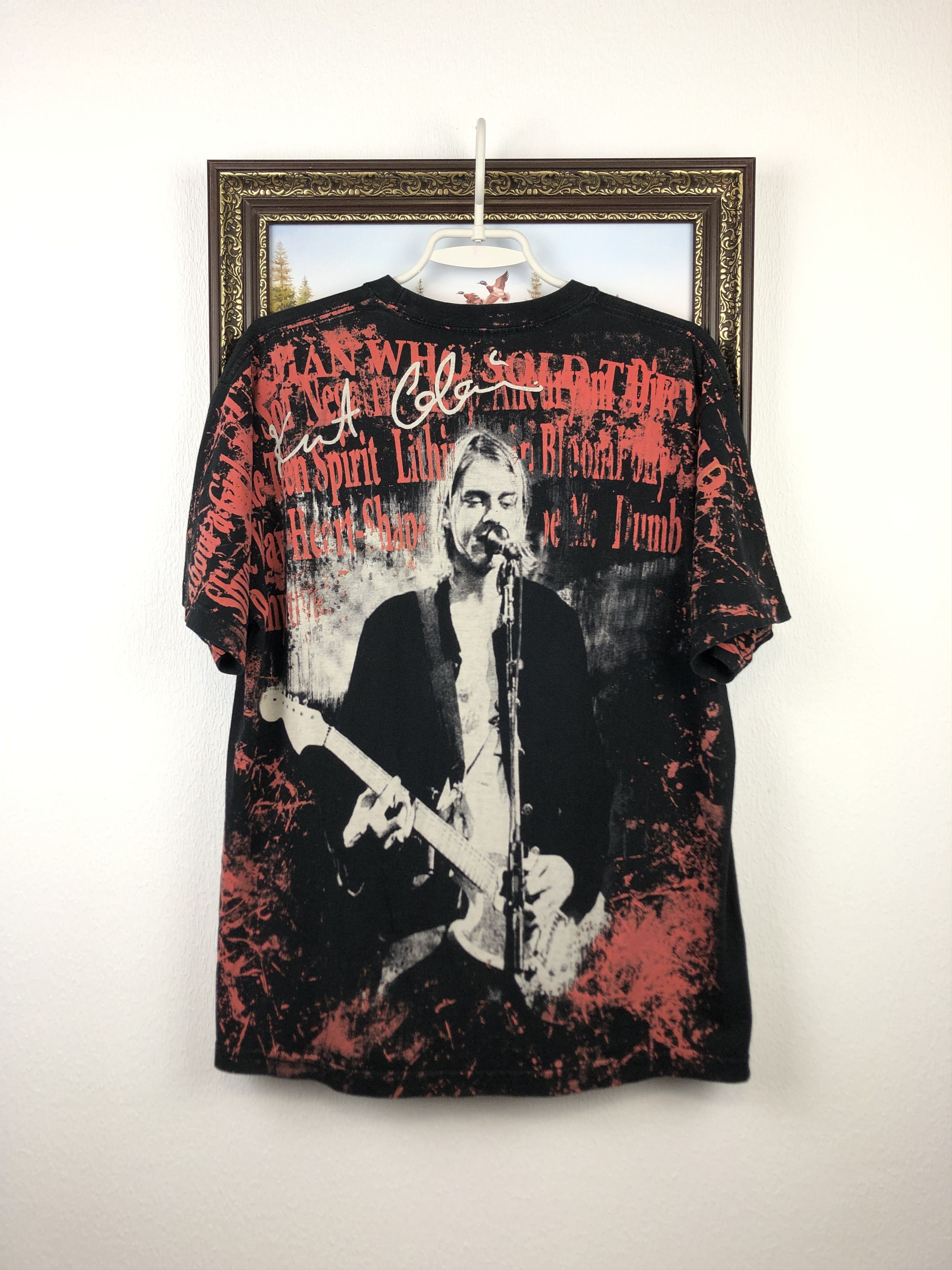 Band Tees Vintage Over Print Curt Cobain Tee Shirt Band Rare Black Size US M / EU 48-50 / 2 - 11 Thumbnail