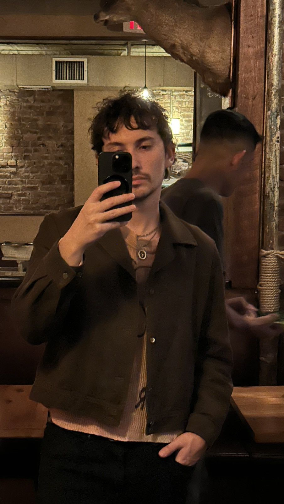 Second/Layer Second Layer Gabardine Shirt Jacket Brown Cropped Mens Size US M / EU 48-50 / 2 - 3 Thumbnail