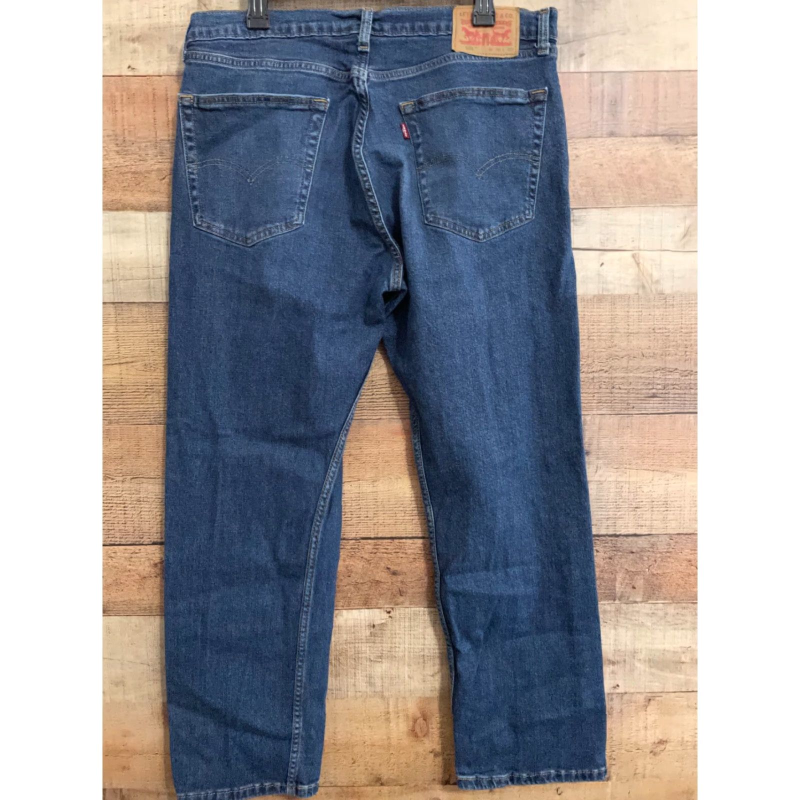 Levi's Levi's 505 Jeans Regular Fit 36x30 Denim Straight Leg Mid Rise Men Classic Blue Button Pockets Size US 36 / EU 52 - 2 Thumbnail