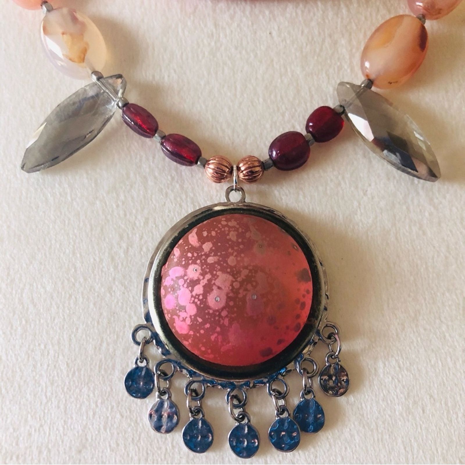 Handmade Handcrafted repurpose double strand carnelian necklace Size ONE SIZE - 9 Thumbnail