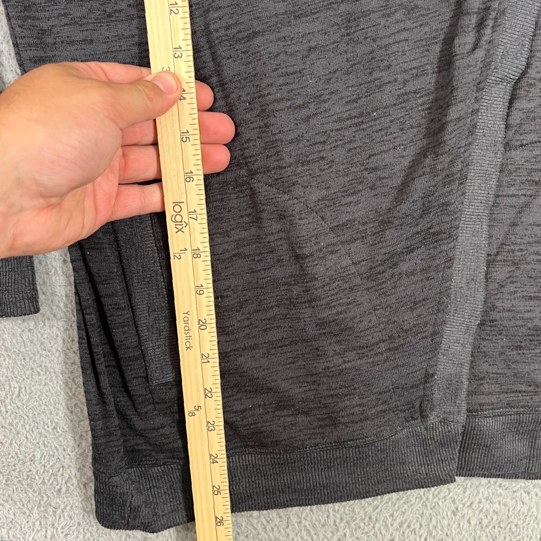 Athleta Athleta Cardigan Sweater M Blissful Wrap Hooded Open Gray Size M / US 6-8 / IT 42-44 - 2 Thumbnail