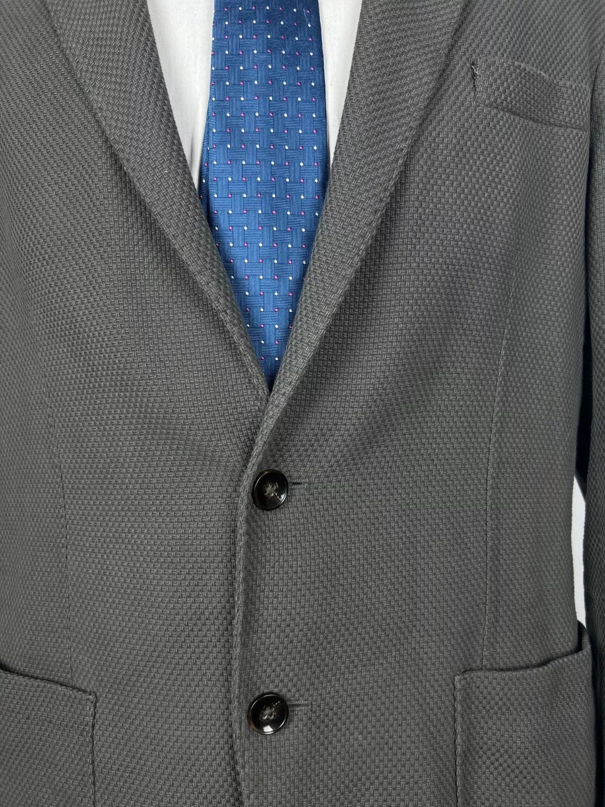 Brooks Brothers Brooks Brothers Milano Fit Half-Lined Knit Cotton Blazer Size 46R - 3 Thumbnail