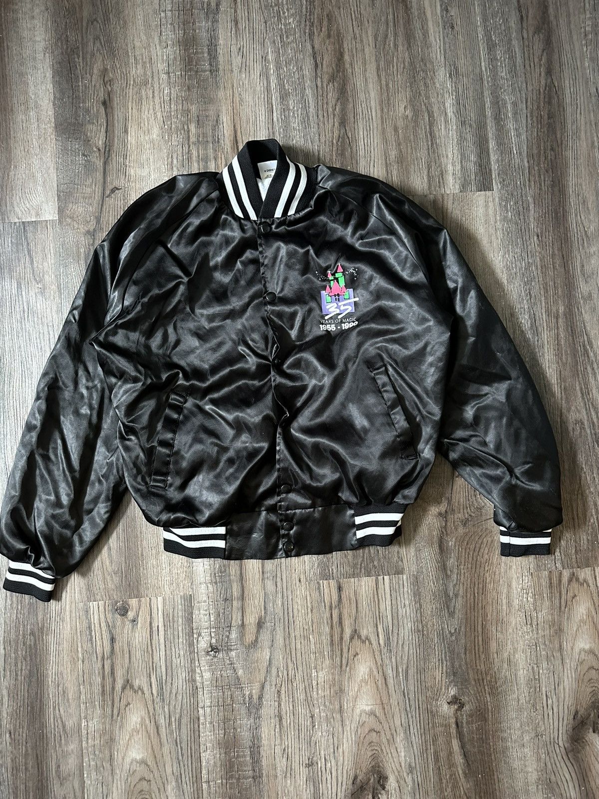 Disney Vintage 90s DISNEY WORLD Satin Varsity Jacket Size US M / EU 48-50 / 2 - 6 Thumbnail