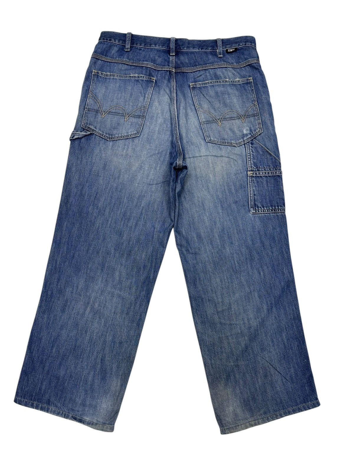 Kapital 🔥EDWIN WORKWEAR BAGGY JEANS DISTRESSED DENIM JEANS Size US 34 / EU 50 - 7 Thumbnail