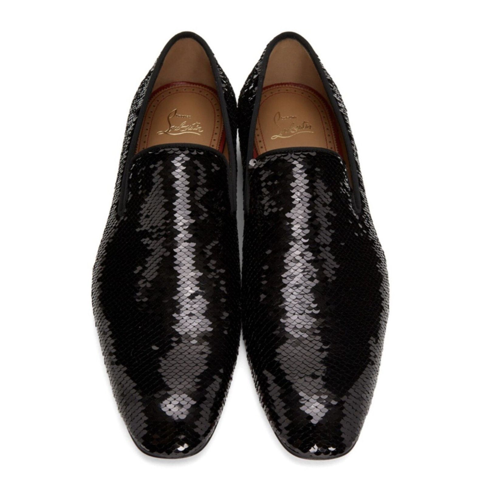 Christian Louboutin Christian Louboutin Black Paillette Scallops Dress Loafer 40 Size US 7 / EU 40 - 7 Thumbnail