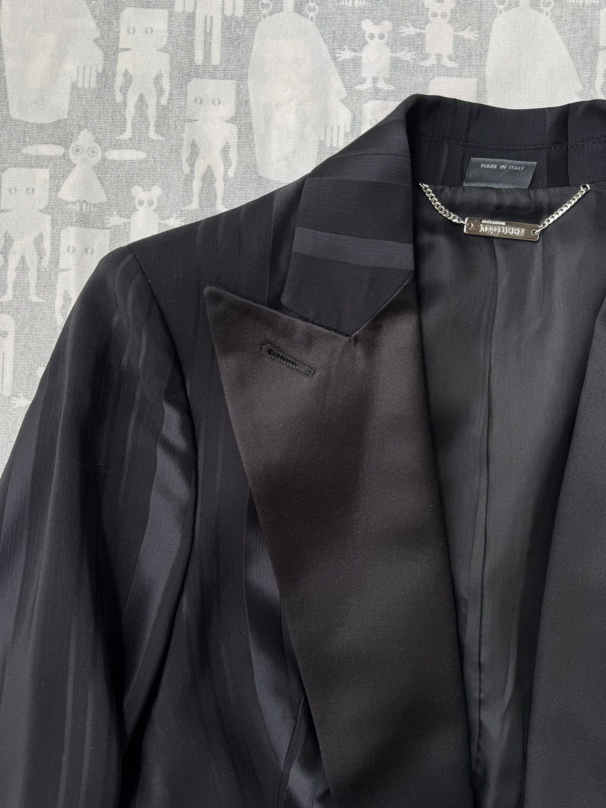 Alexander McQueen Alexander McQueen 2007 Tuxedo Striped Spencer Jacket Size M / US 6-8 / IT 42-44 - 2 Thumbnail