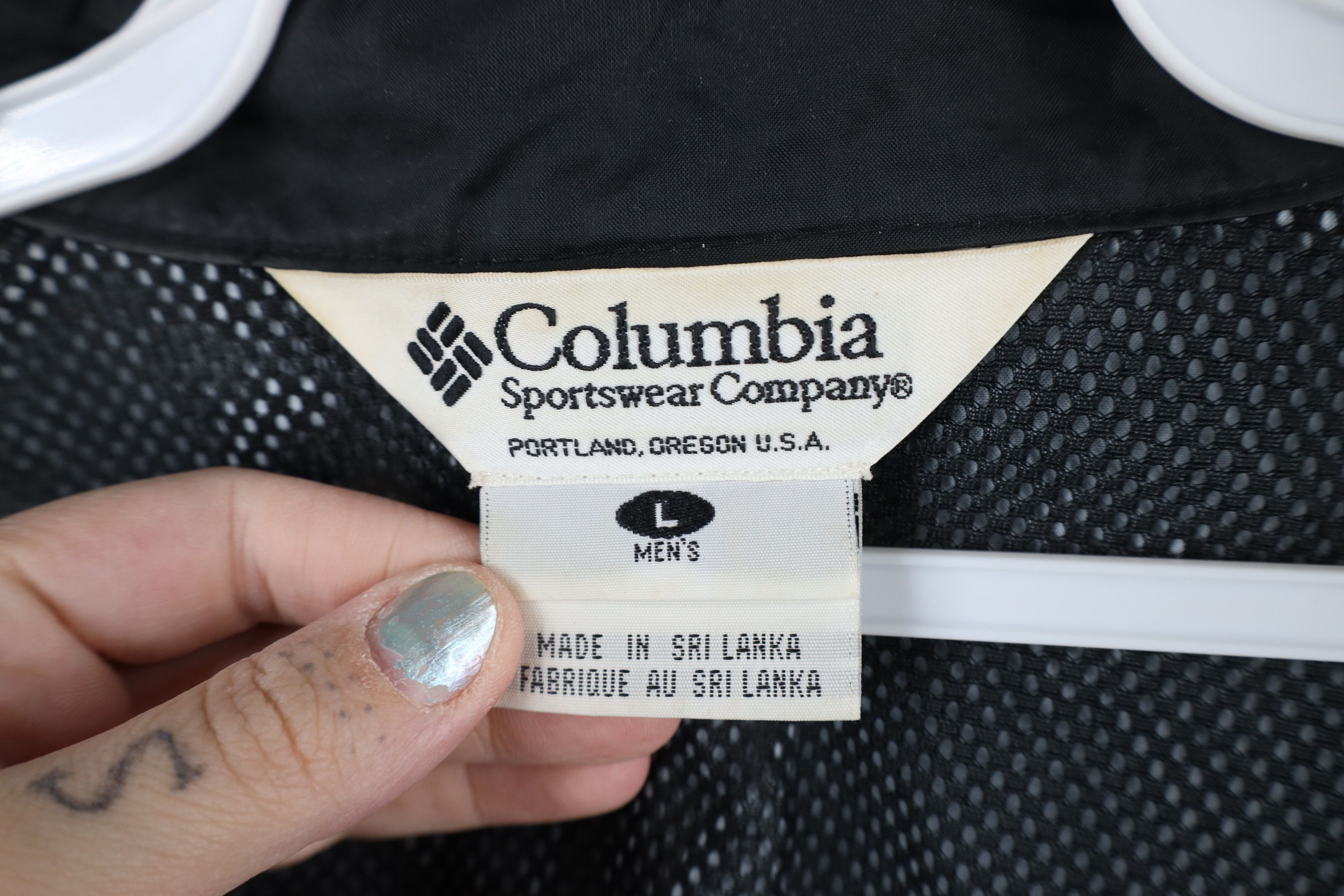 Columbia × Vintage Vintage 90s Columbia Hooded Packable Rain Jacket Black Size US L / EU 52-54 / 3 - 11 Thumbnail